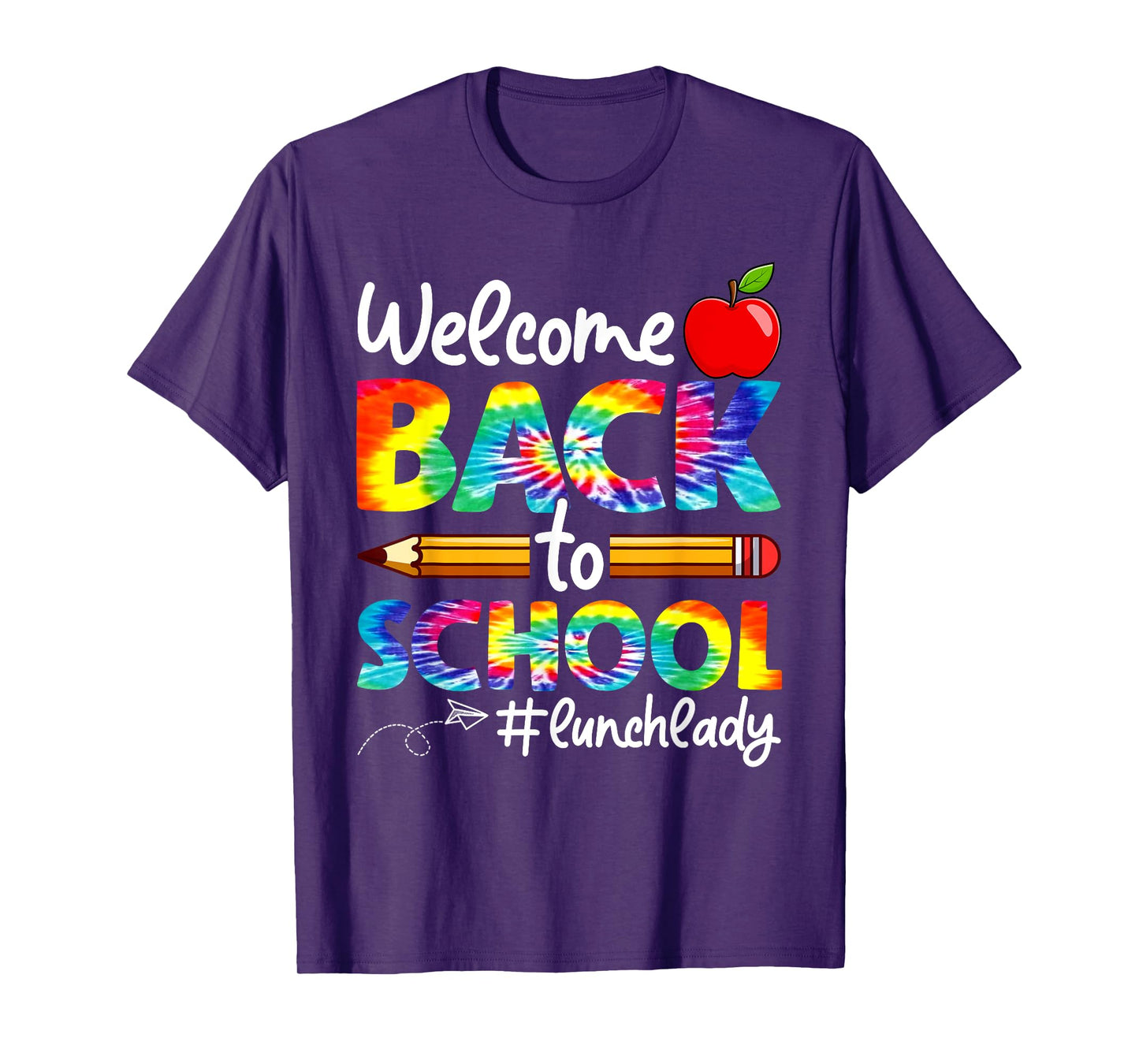 Welcome Back To School Lunch Lady Cafeteria Tie Dye Leopard T-Shirt