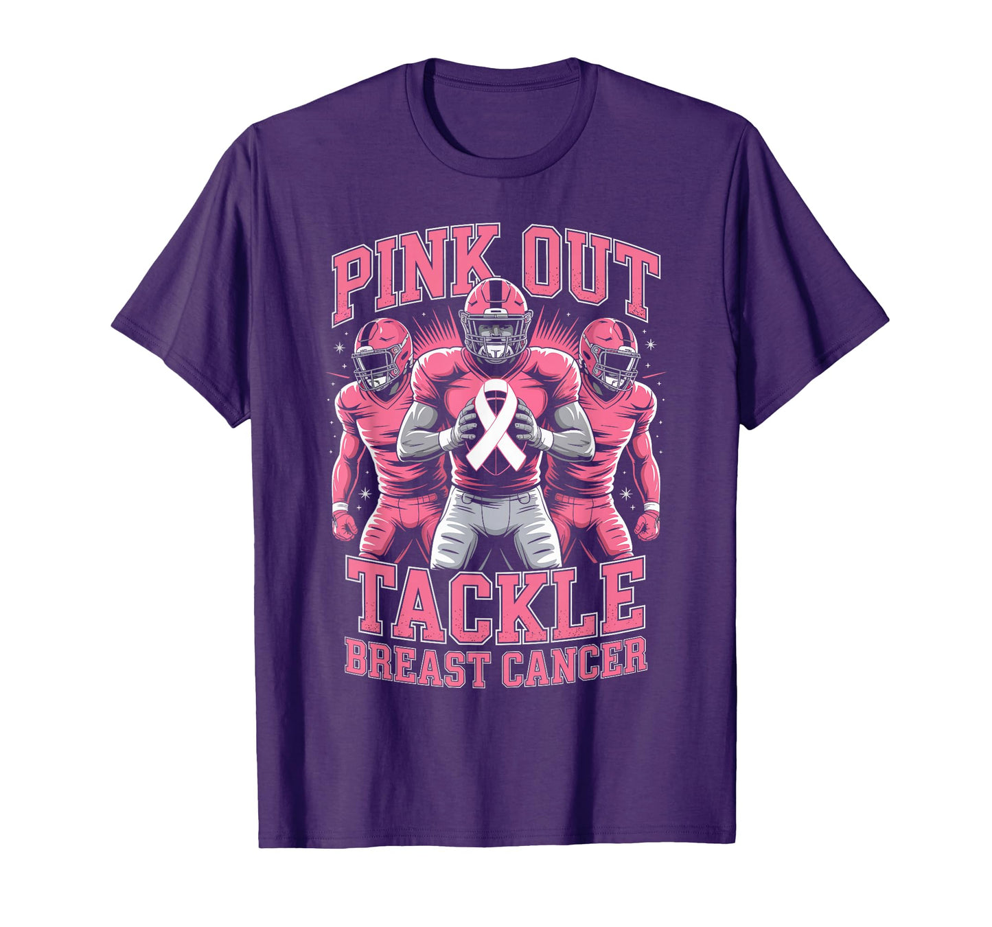 Tackle Breast Cancer Awareness Support Fight Cancer Together T-Shirt