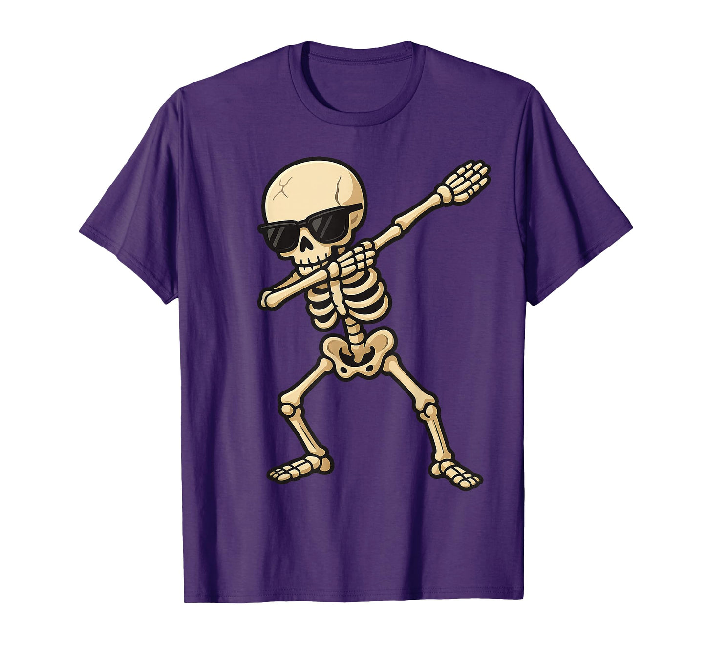 Skeleton Dabbing Skull for Boys Girls Party Retro T-Shirt