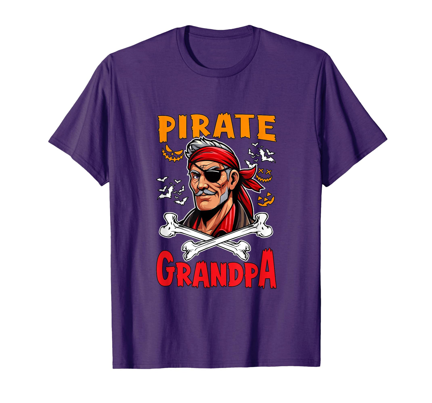 Pirate Grandpa Halloween Pirate Lover Funny Men Family Group T-Shirt