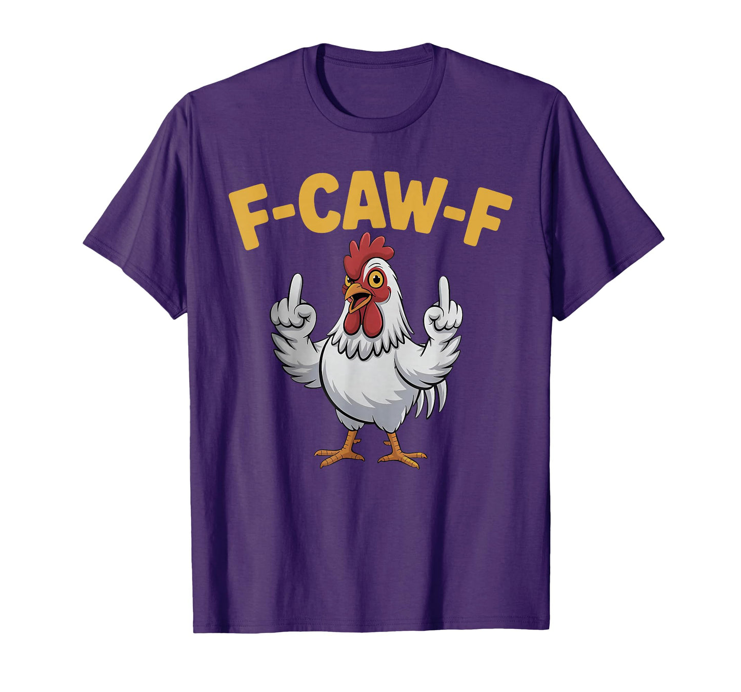 F-Caw-F Chicken Funny Screaming Rooster Meme Vintage Weird T-Shirt