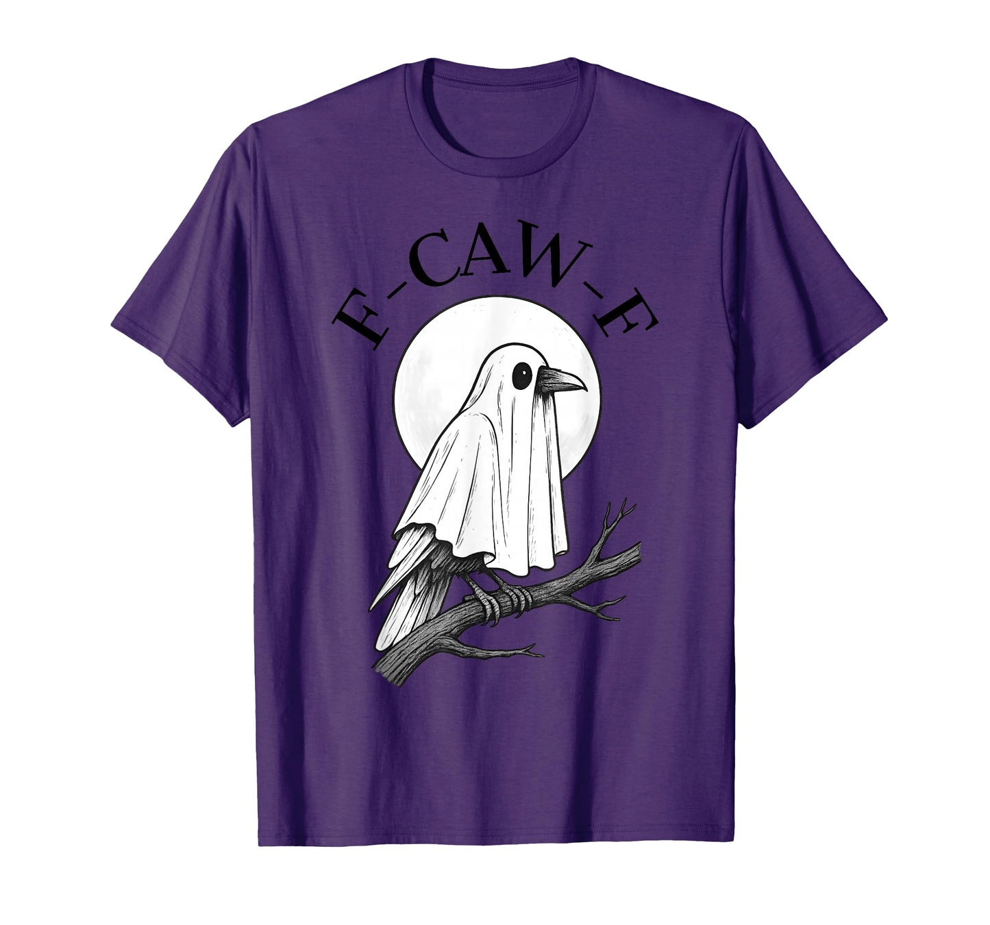 F-Caw-F Black Crow Funny Halloween Ghost T-Shirt