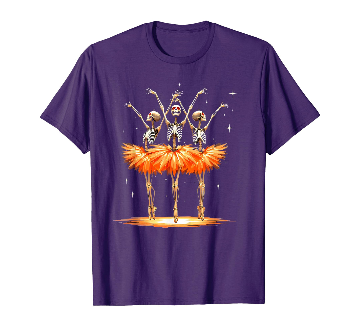Spooky Ballerinas Halloween Ballet Skeleton Haunted Dance T-Shirt