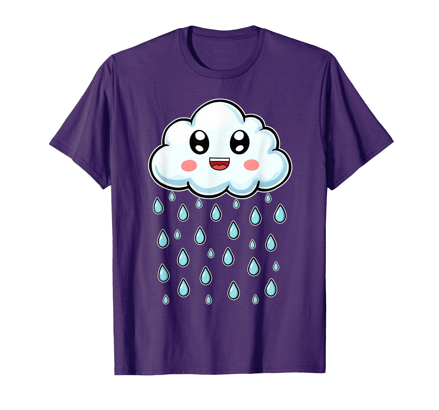 Cloud Raindrops Water White Cute Christmas Costume Halloween T-Shirt