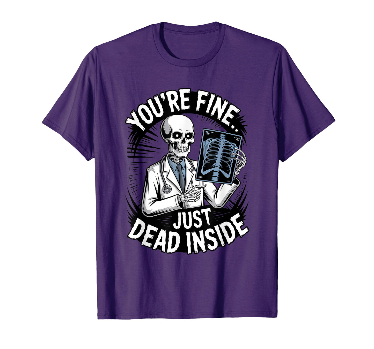 Skeleton Doctor Halloween Spooky Sarcastic Medical T-Shirt