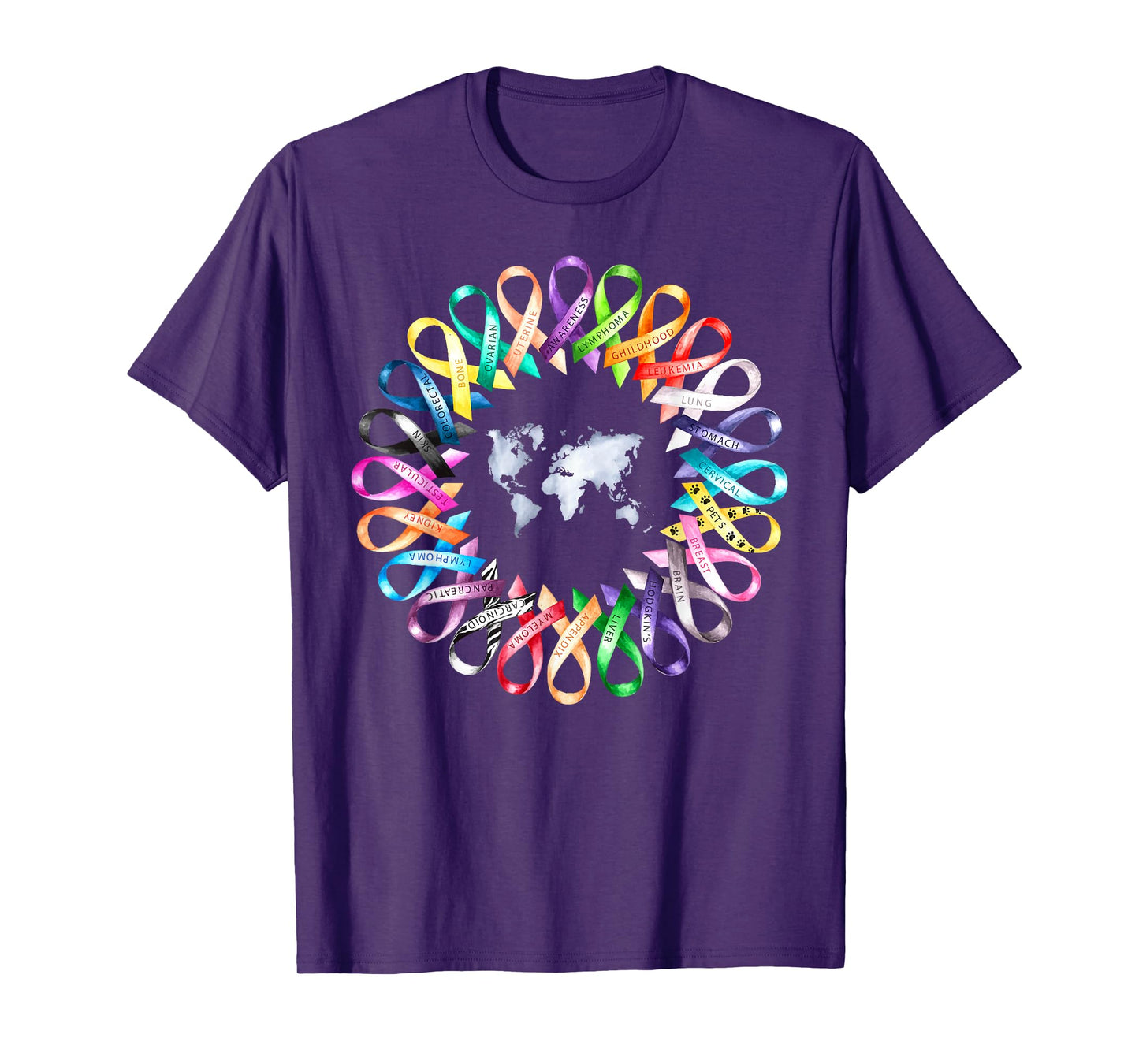 Cancer Sucks In Every Color Shirt Caner Ribbon Colors T-Shirt