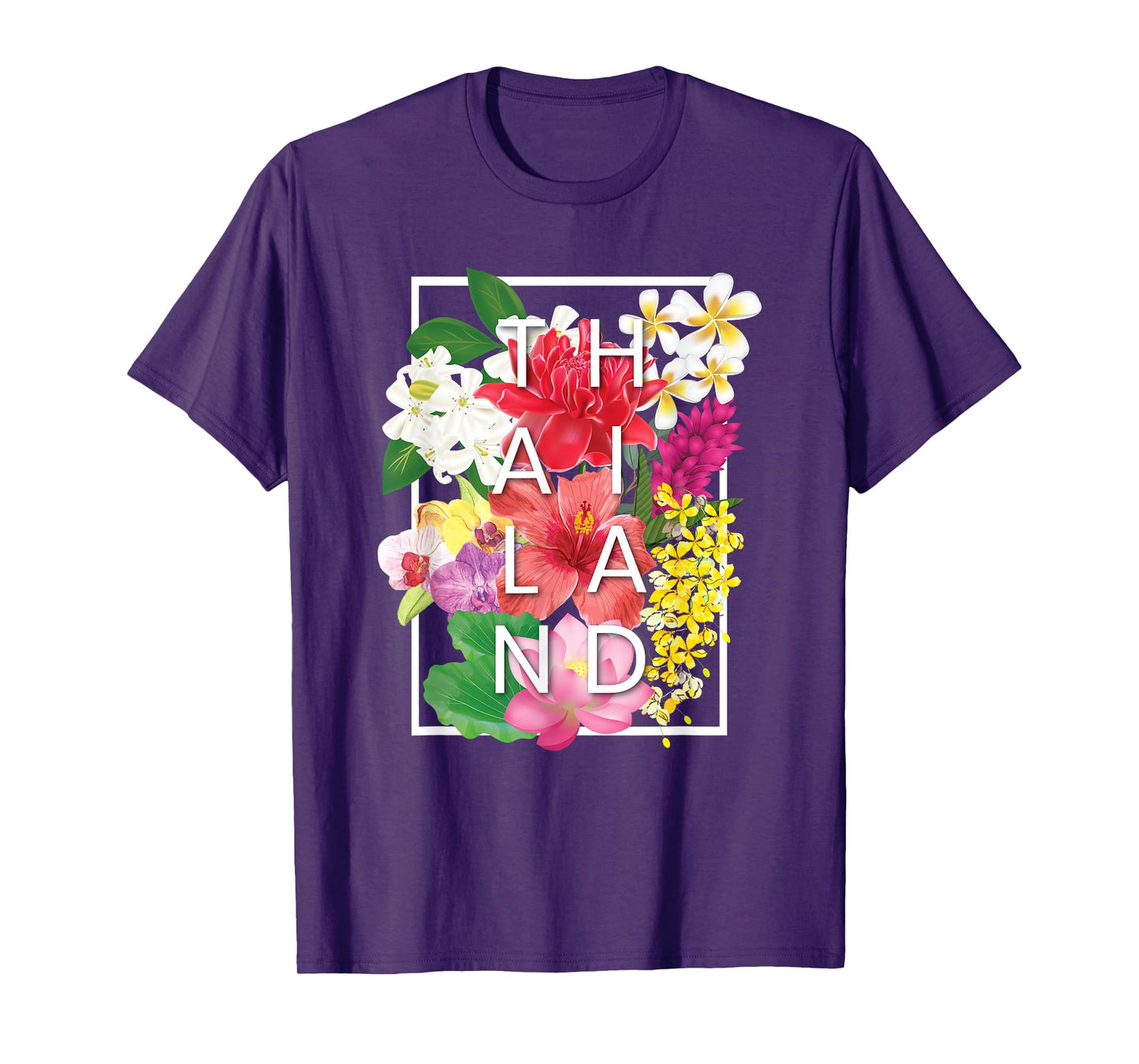 Flowers of Thailand Word Art - Thai Pride T-Shirt