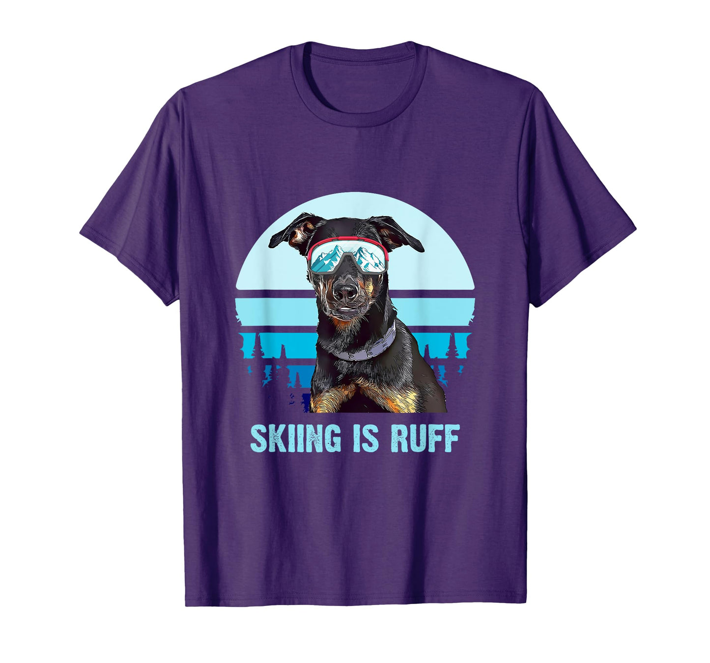 Beauceron Winter Skiing is Ruff Ski Dog Lover Men Women Girls Kids T-Shirt