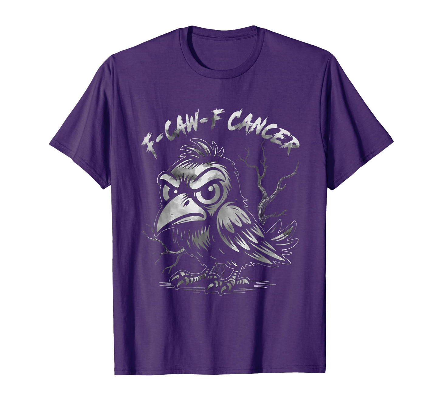 Breast Cancer Awareness F-caw-f Cancer Pink Crow T-Shirt