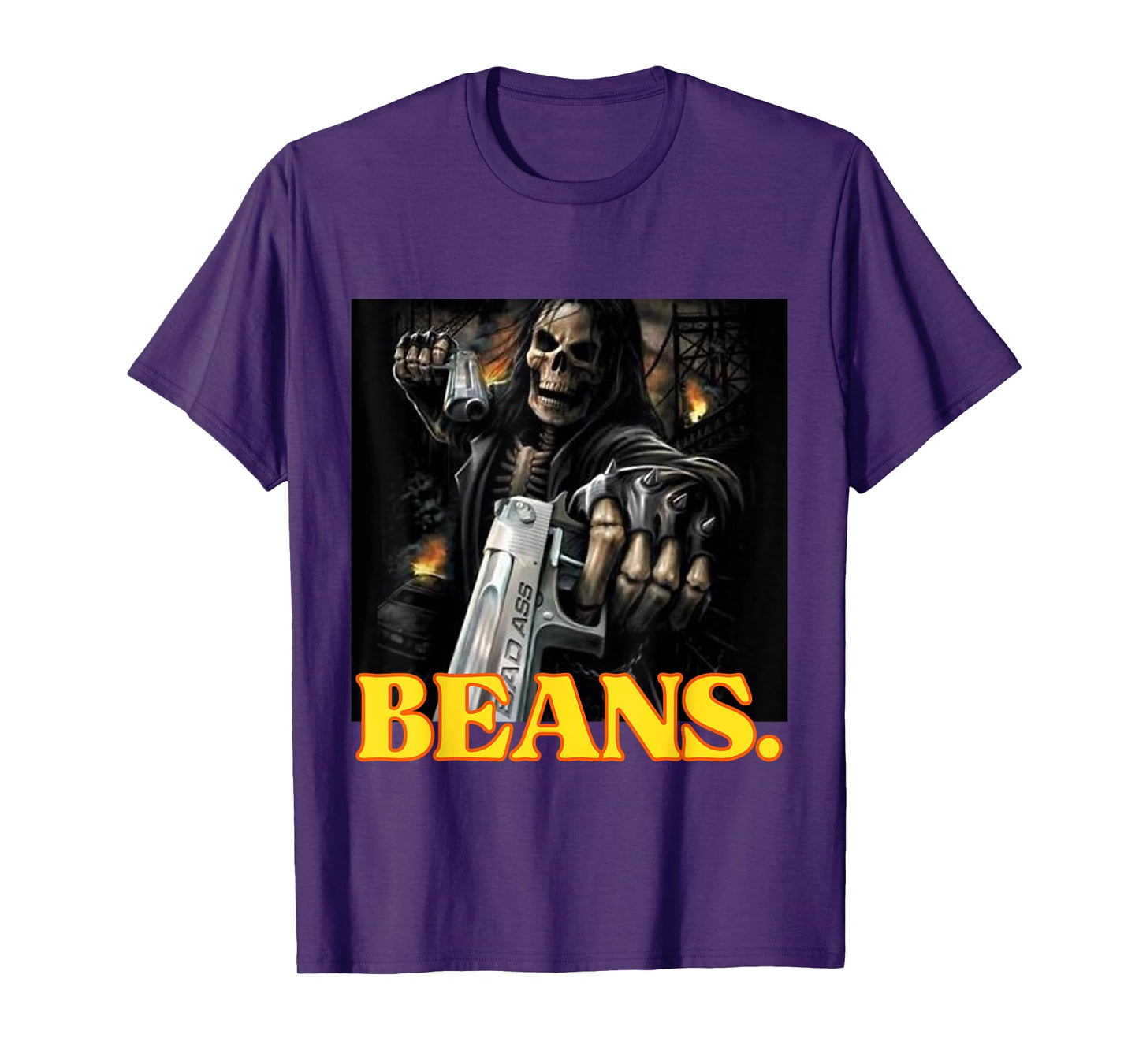 Beans Enjoyer Funny Cringe Hard Skeleton Meme T-Shirt