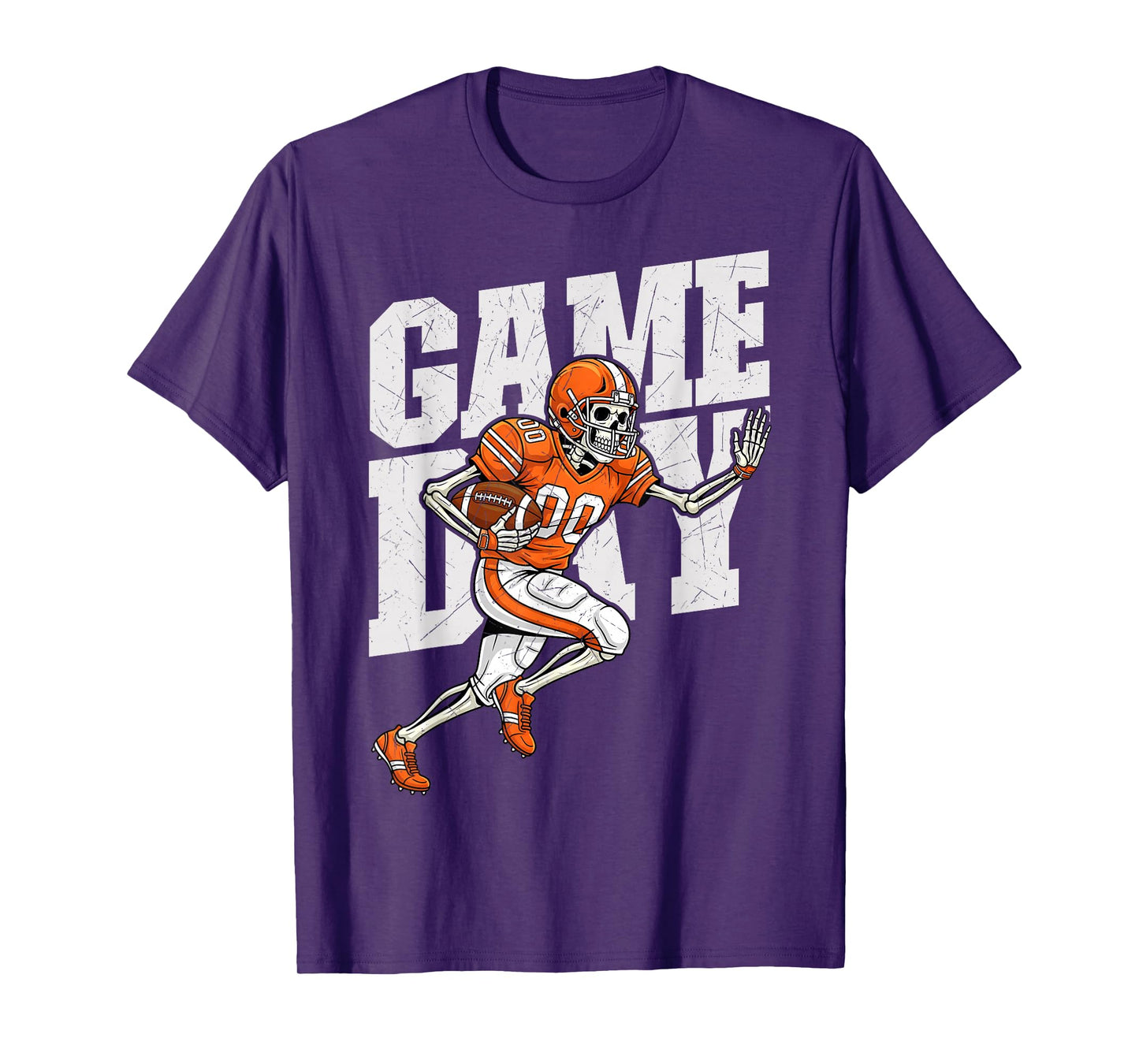 Game Day Skeleton Football Running Back Player Sports Fan T-Shirt