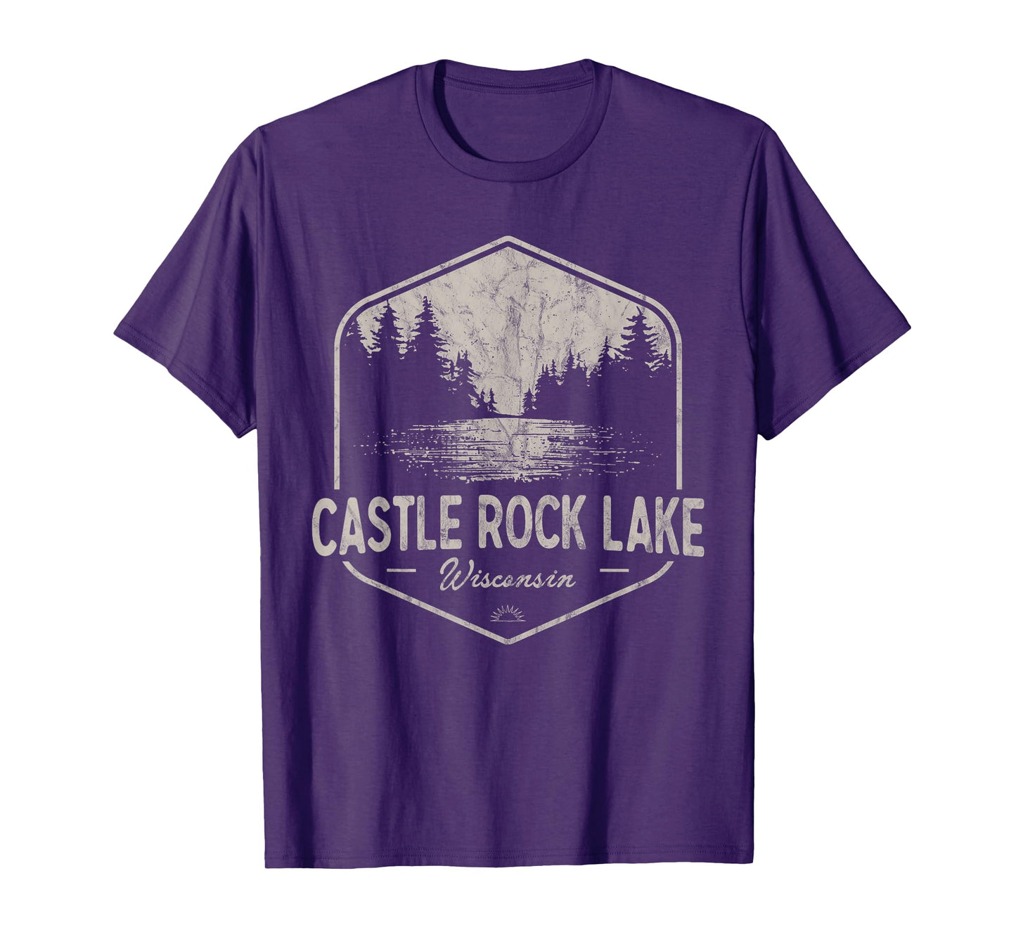 Castle Rock Lake Wisconsin Outdoors Vintage T-Shirt