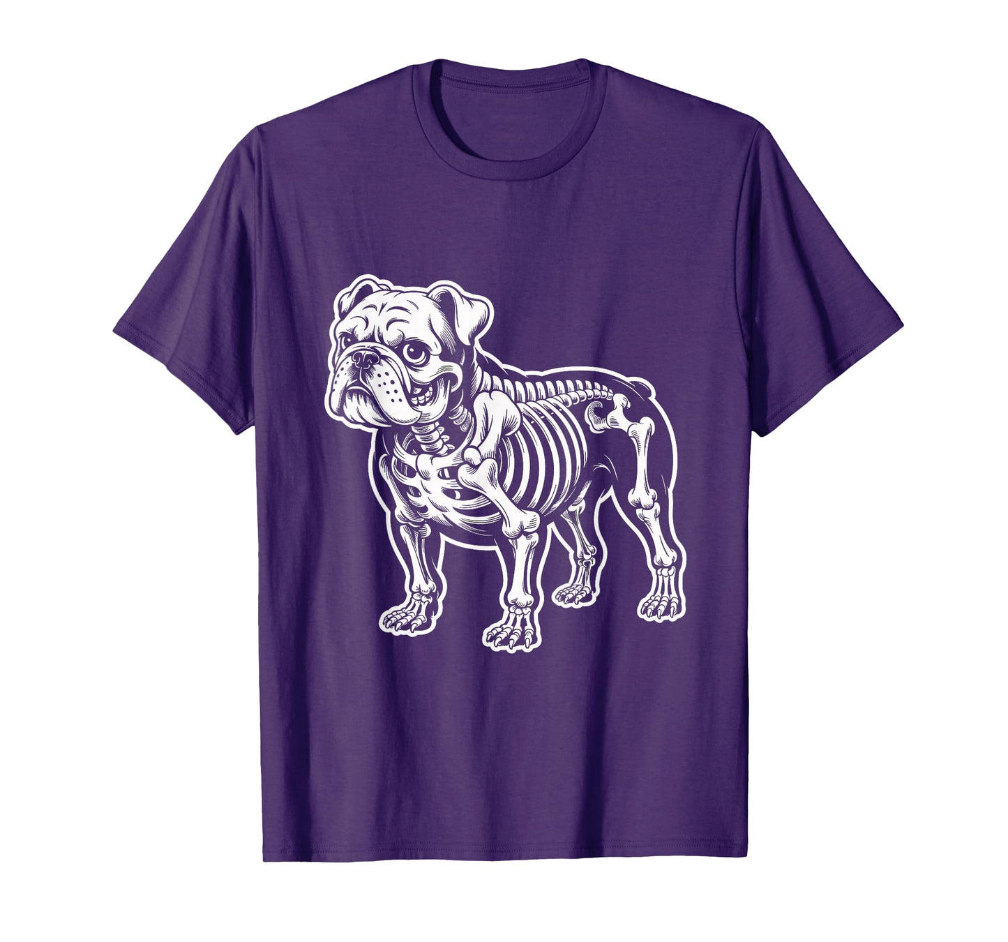 English Bulldog Skeleton Halloween Costume Dog Lover T-Shirt