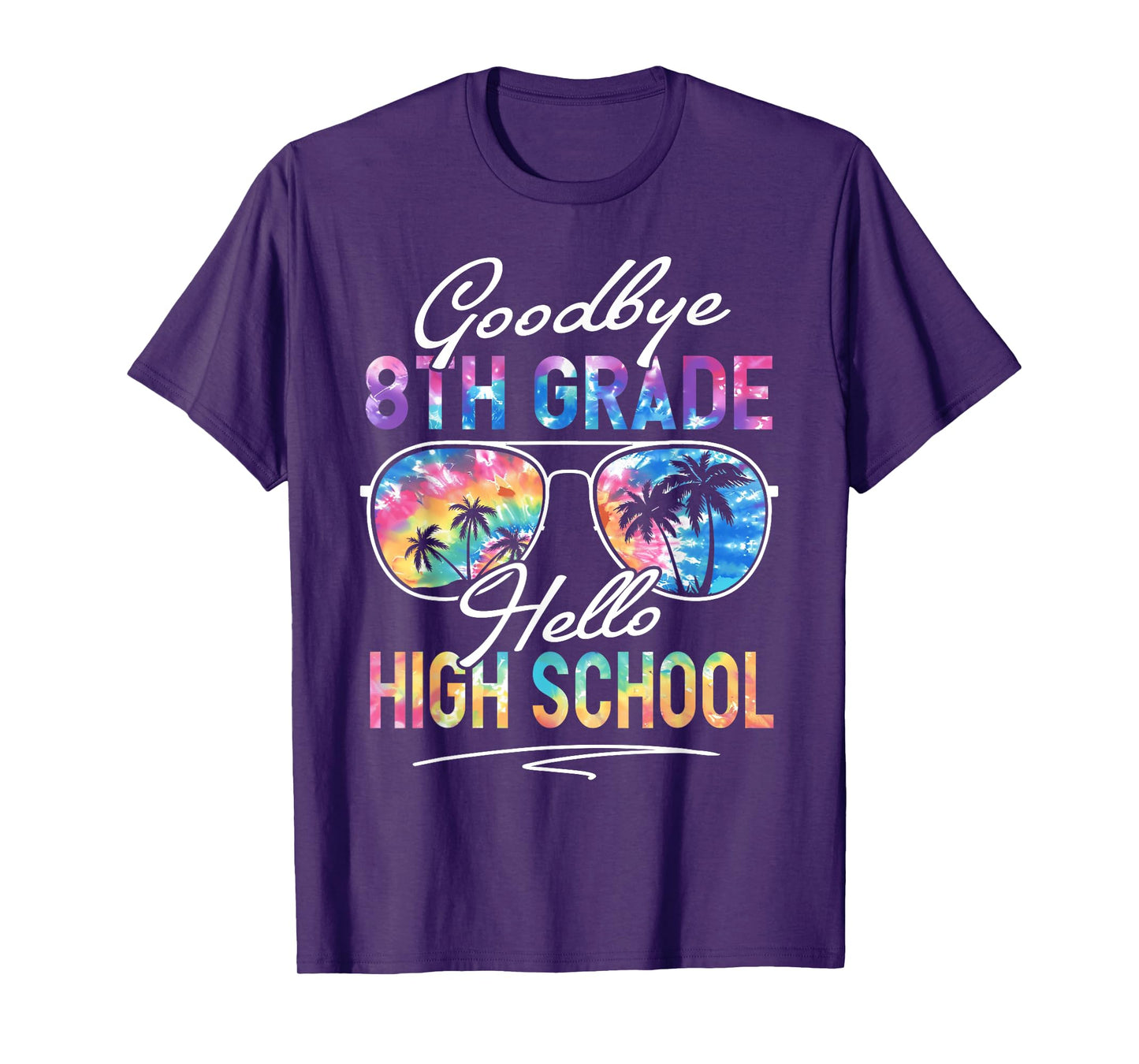 Tie dye Goodbye 8th Grade Hello High School Summer Student T-Shirt