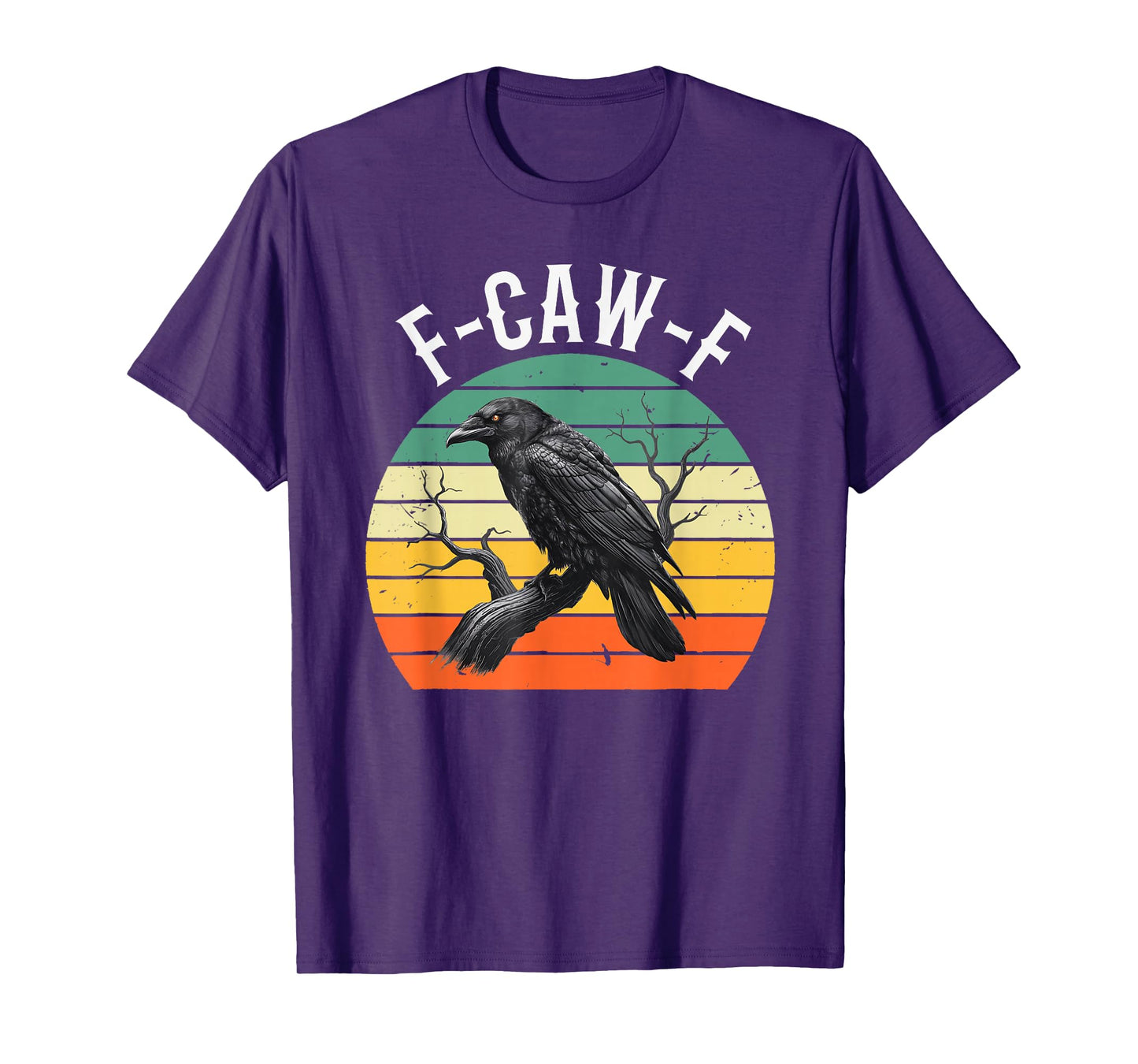 Halloween F Caw F Black Bird F-Caw-F Crow Women Men Vintage T-Shirt