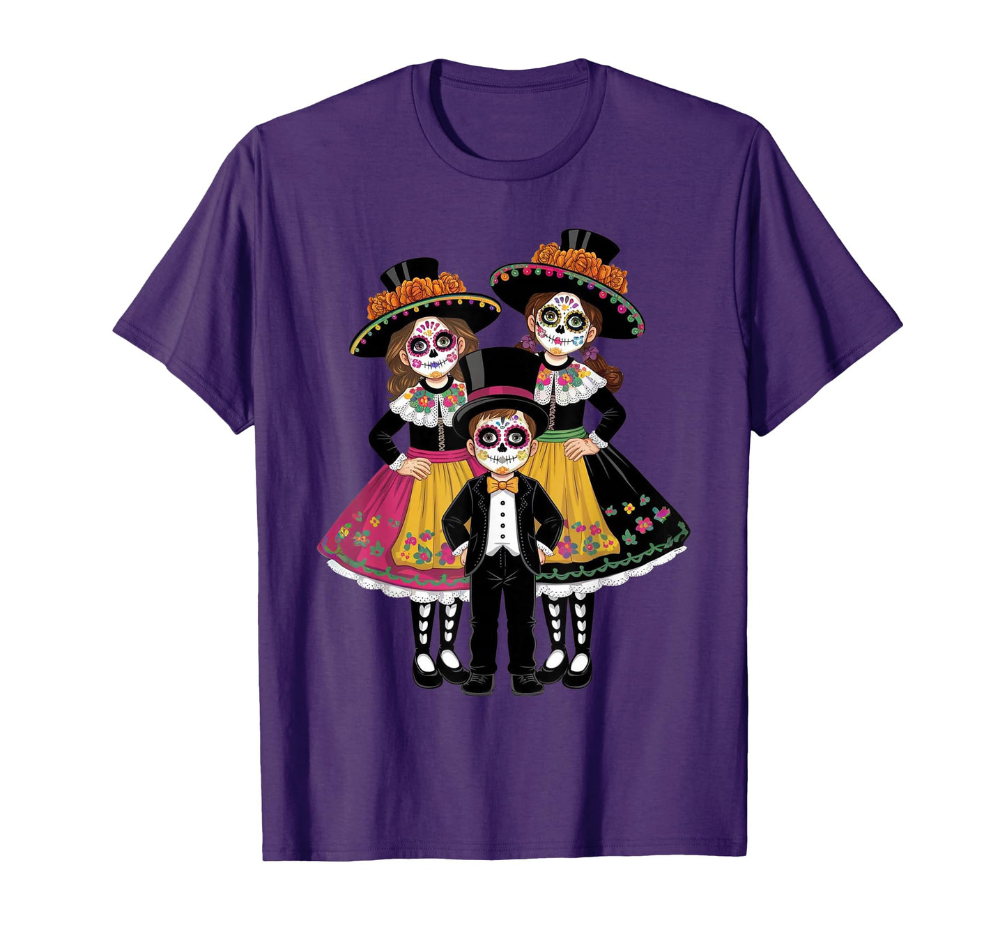 Mexico De Los Muertos Catrina Day of Dead Family Matching T-Shirt