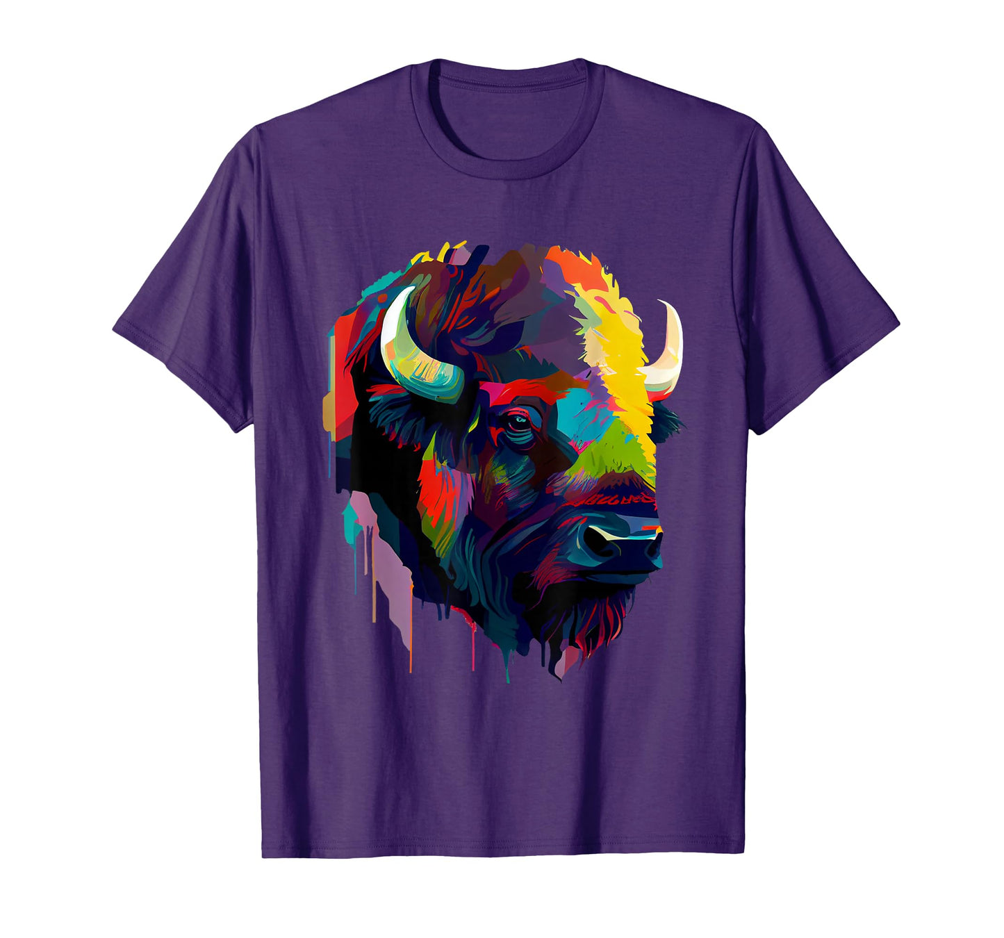 American Bison Lover Colorful Pop Art American Buffalo Bison T-Shirt