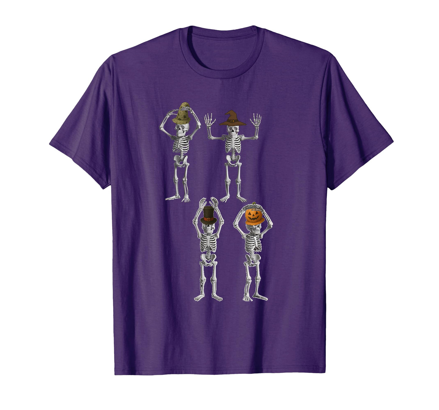 O-H-I-O Skeleton, Zombie, Witch and Pumpkin Halloween Funny T-Shirt