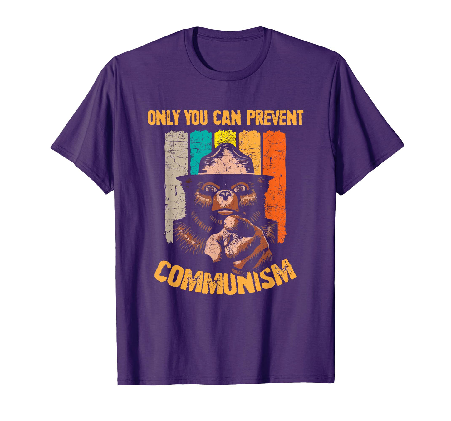 Only You Can Prevent Communism Funny Camping Bear T-Shirt