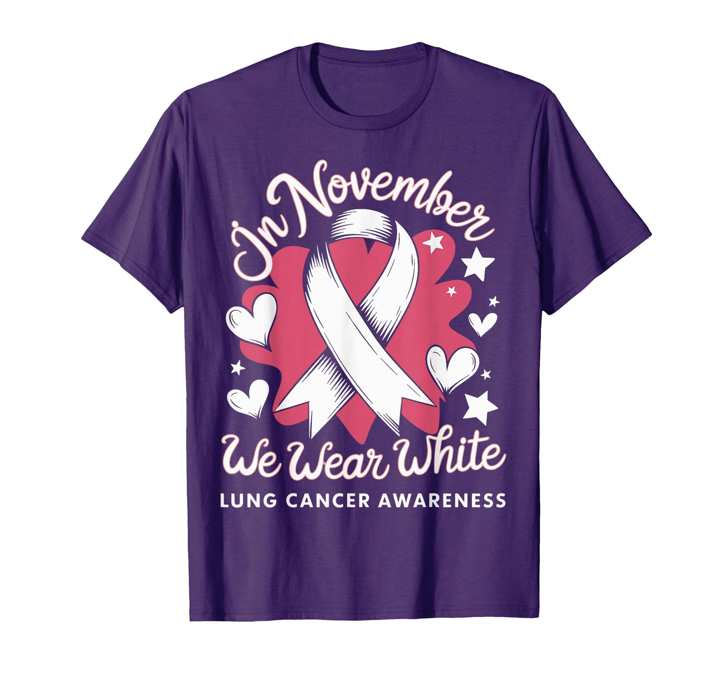 In November We Wear White Lung Cancer Awareness T-Shirt