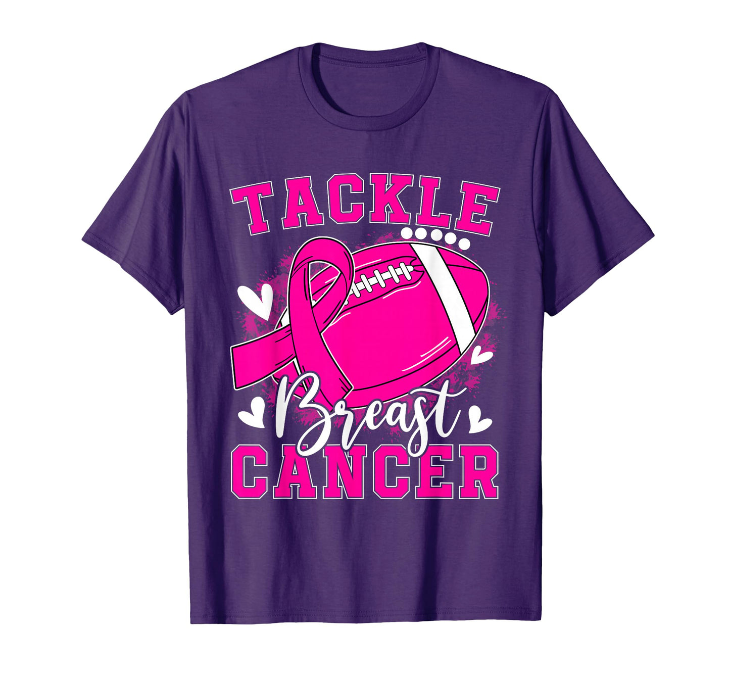 Tackle Breast Cancer Awareness Pink Ribbon Football Kids Boy T-Shirt