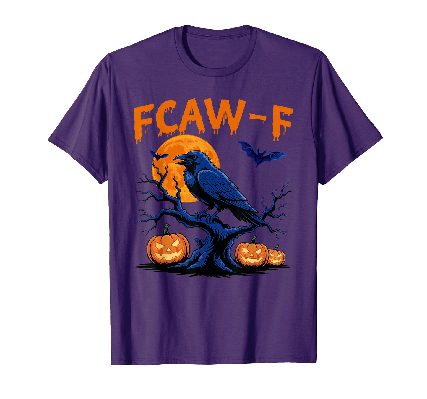 F-Caw-F Funny Black Bird F Caw F Crow Pumpkin Halloween T-Shirt