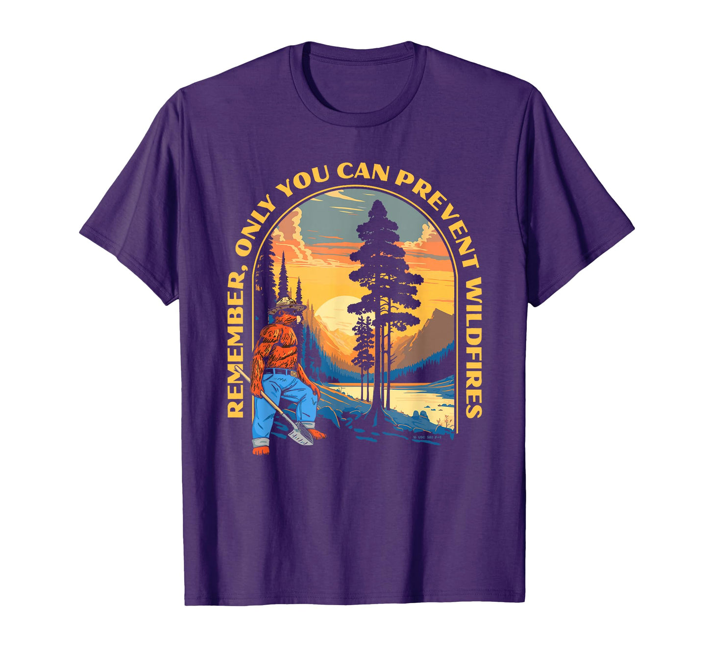 Remember, Only You Smokey Bear Beautiful Vintage Mountains T-Shirt