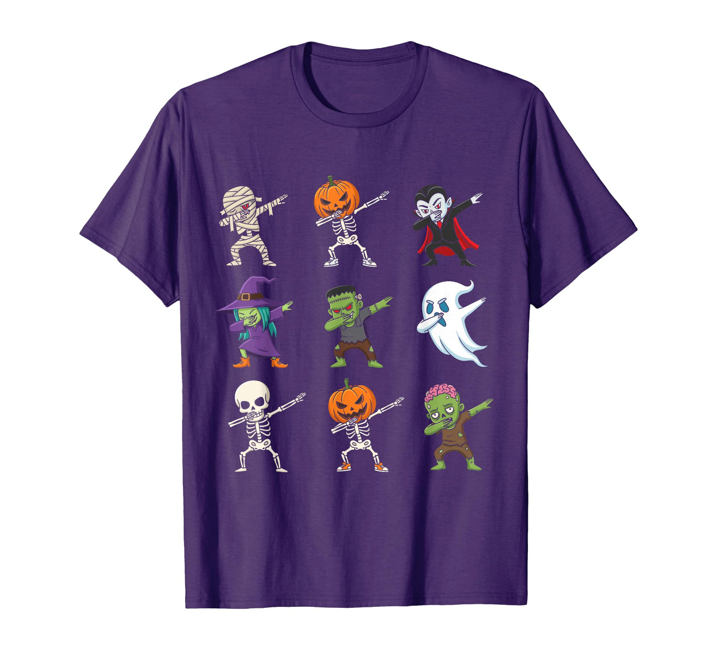 Dabbing Halloween Costumes Skeleton Zombie Pumpkin Mummy T-Shirt