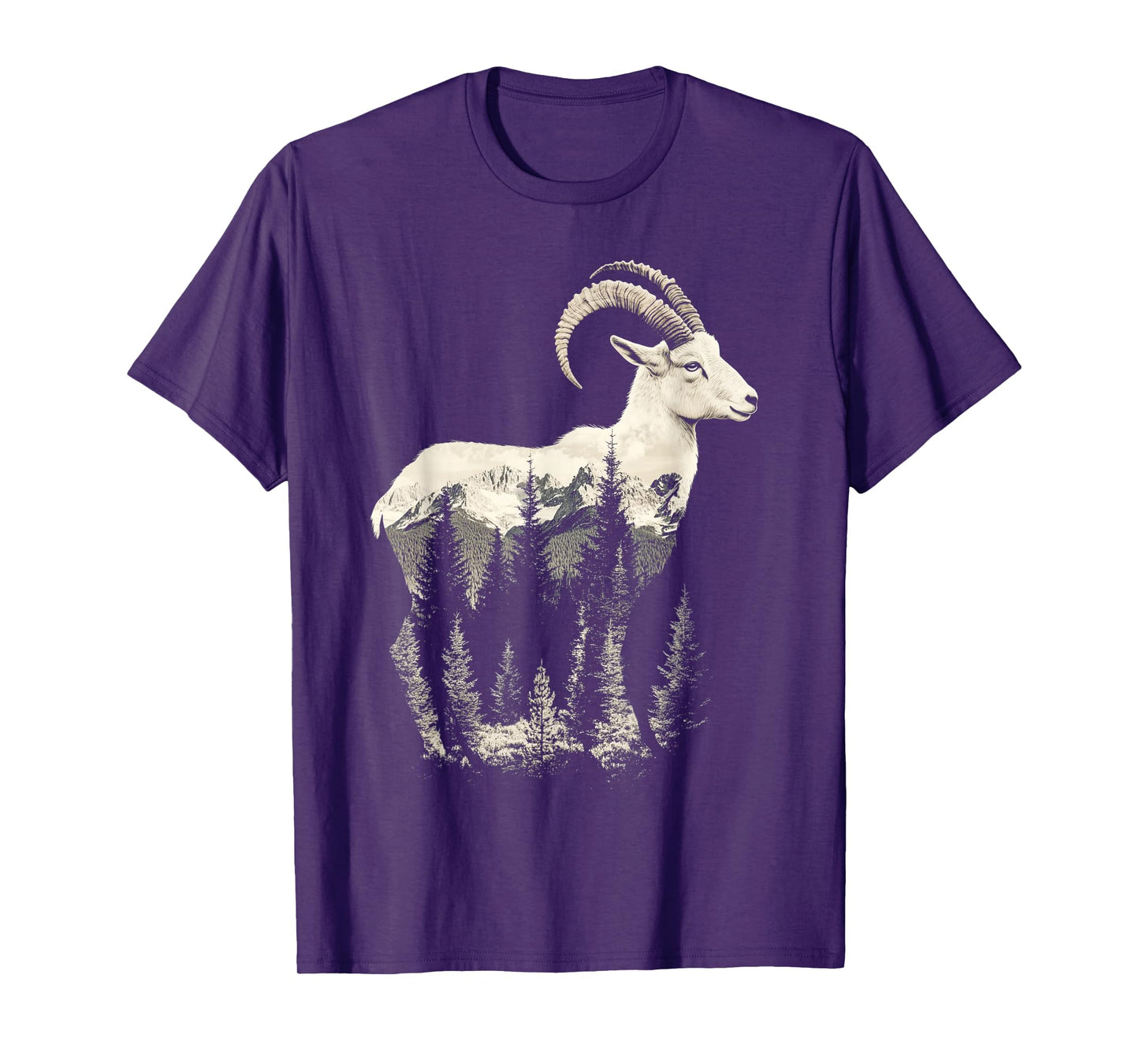 Goat Nature Lover Forest Mountains Animal Goat Lover T-Shirt