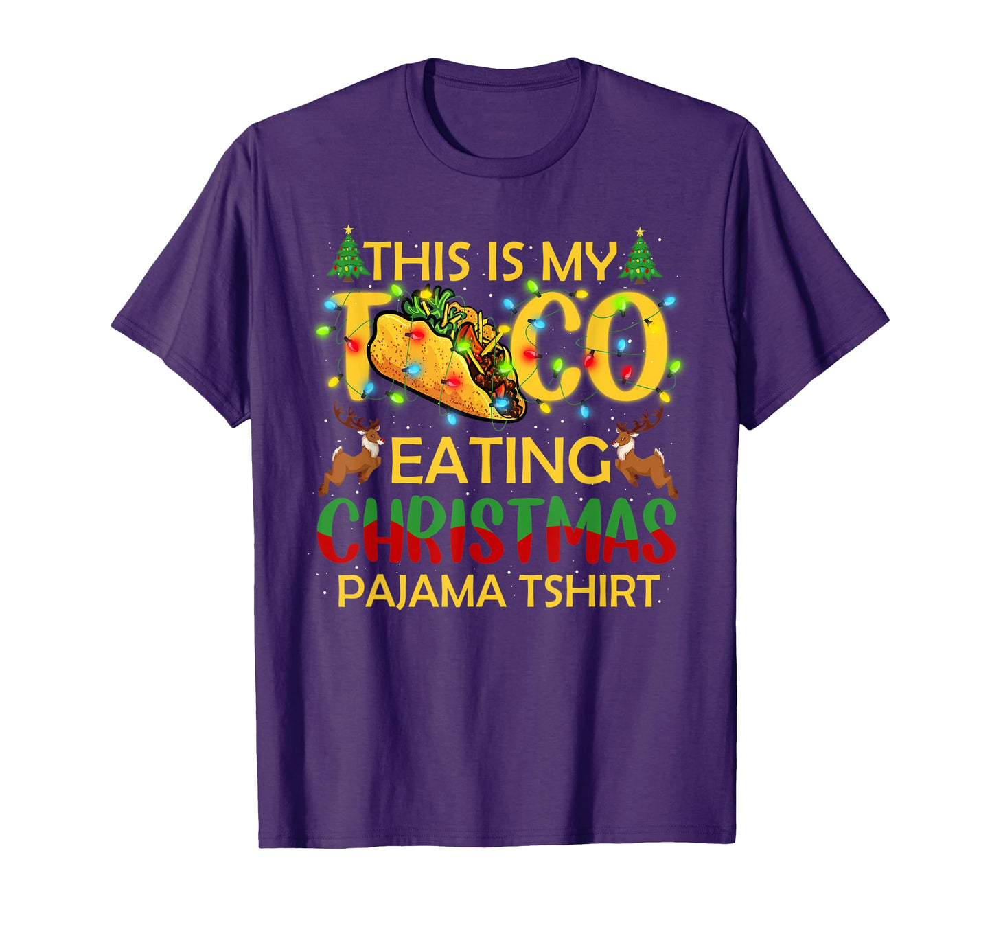 This Is My Christmas Pajama Funny Tacos Lover T-Shirt