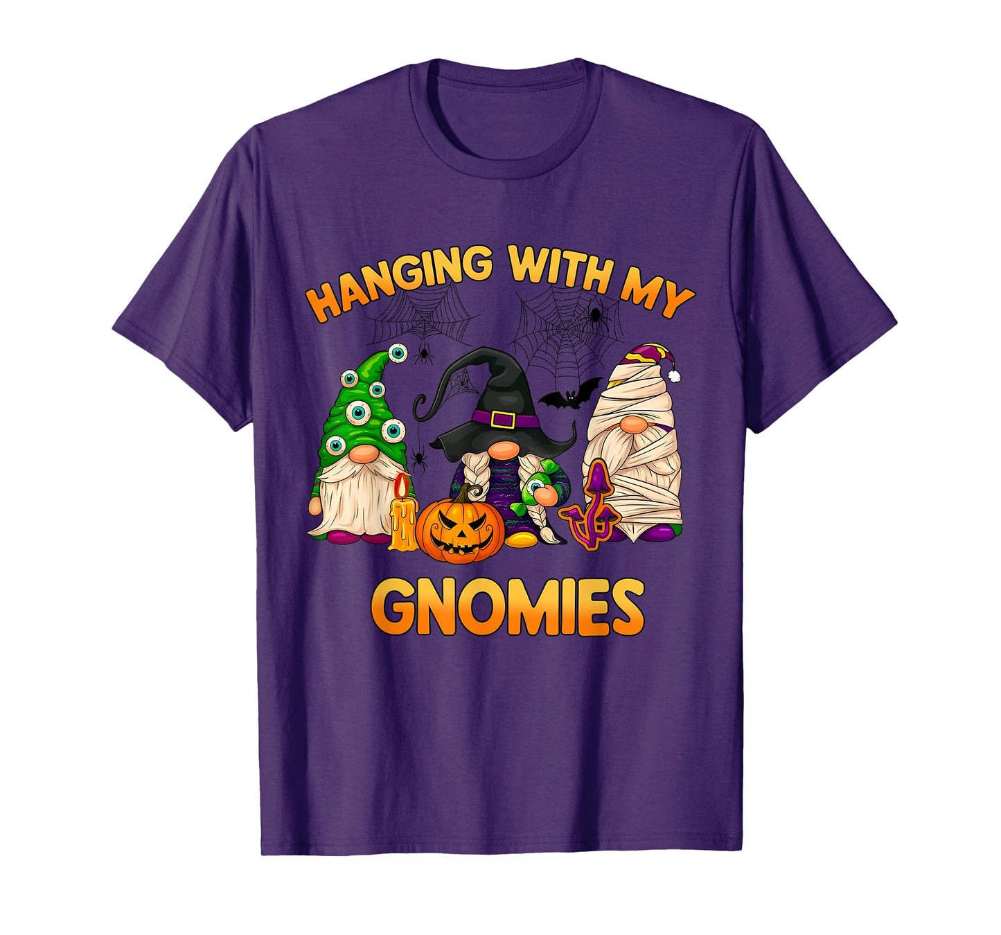 Funny Gnome Hanging with My Gnomes Halloween T-Shirt