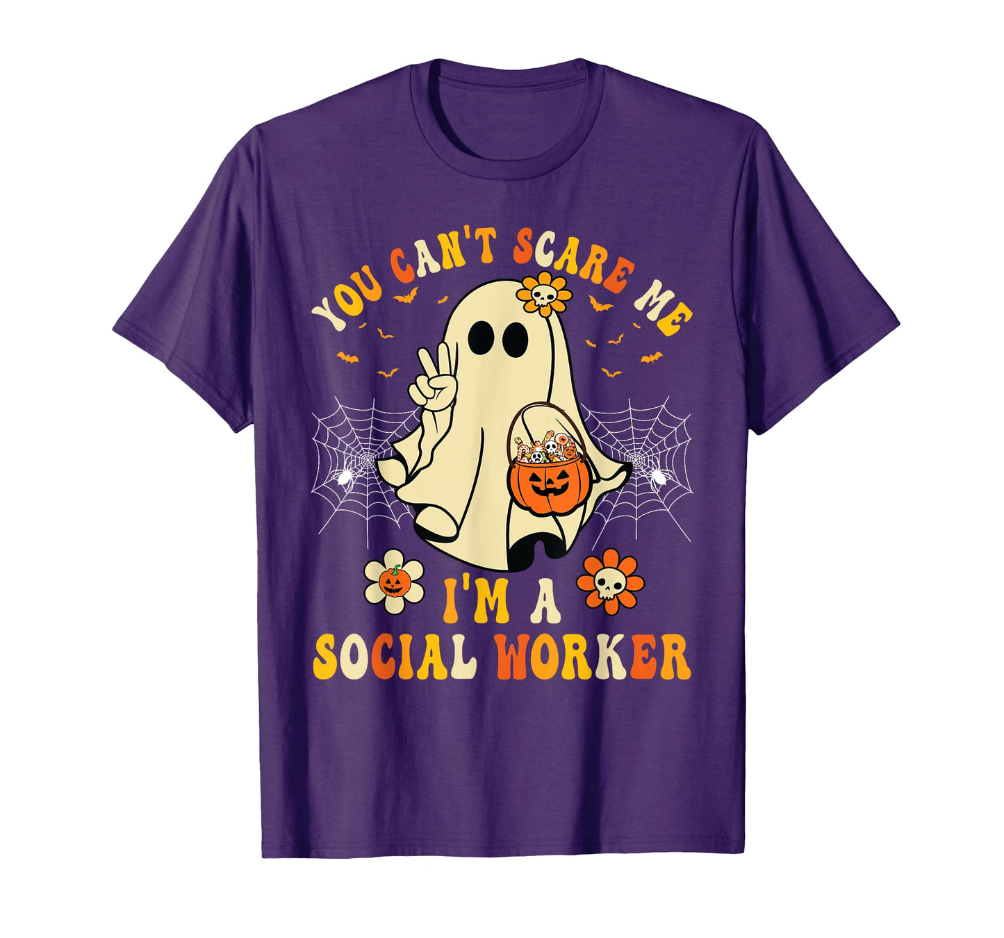 You Can't Scare Me I'm a School Social Worker Halloween T-Shirt