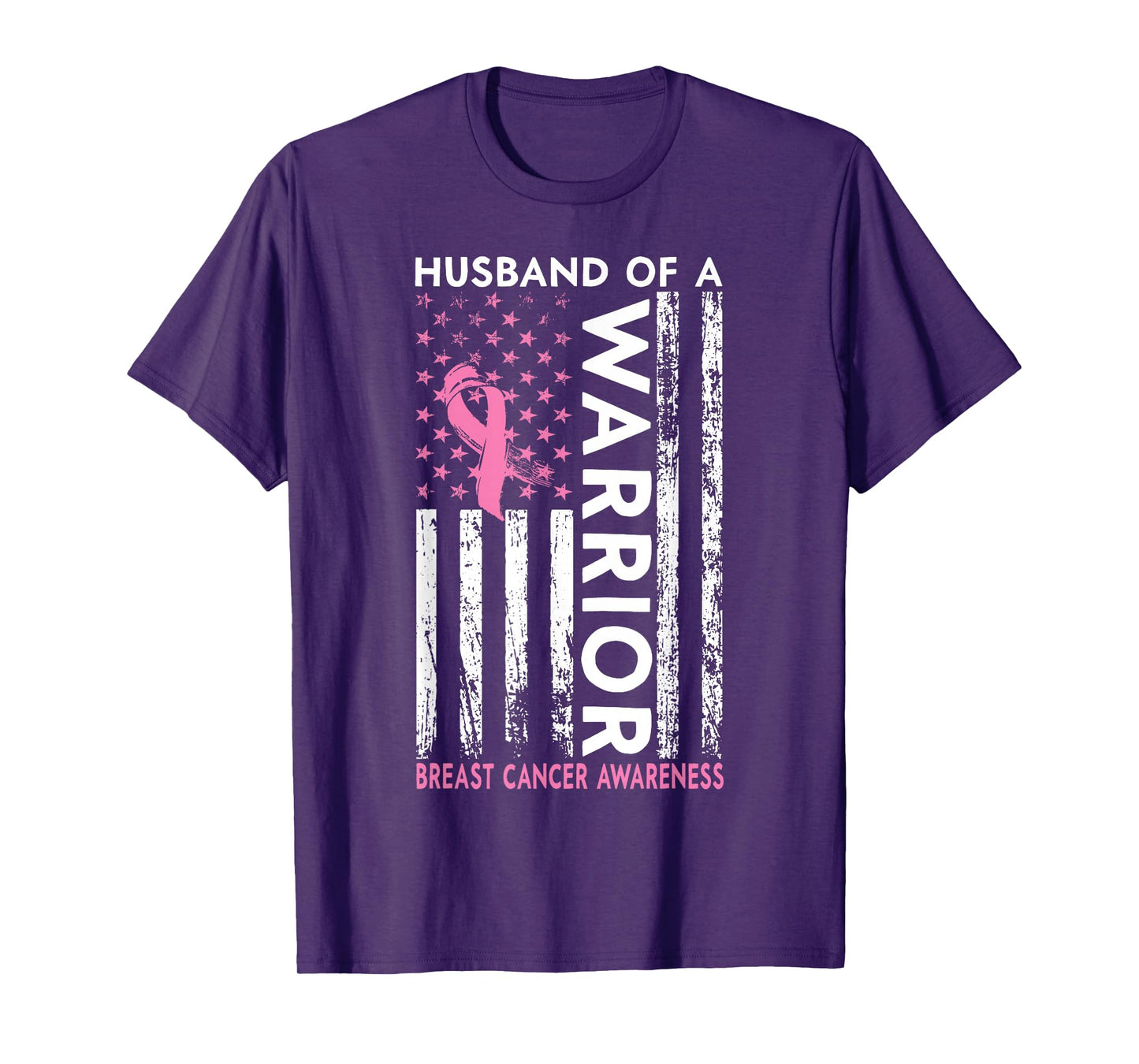 Husband Of A Warrior Breast Cancer Awareness T-Shirt