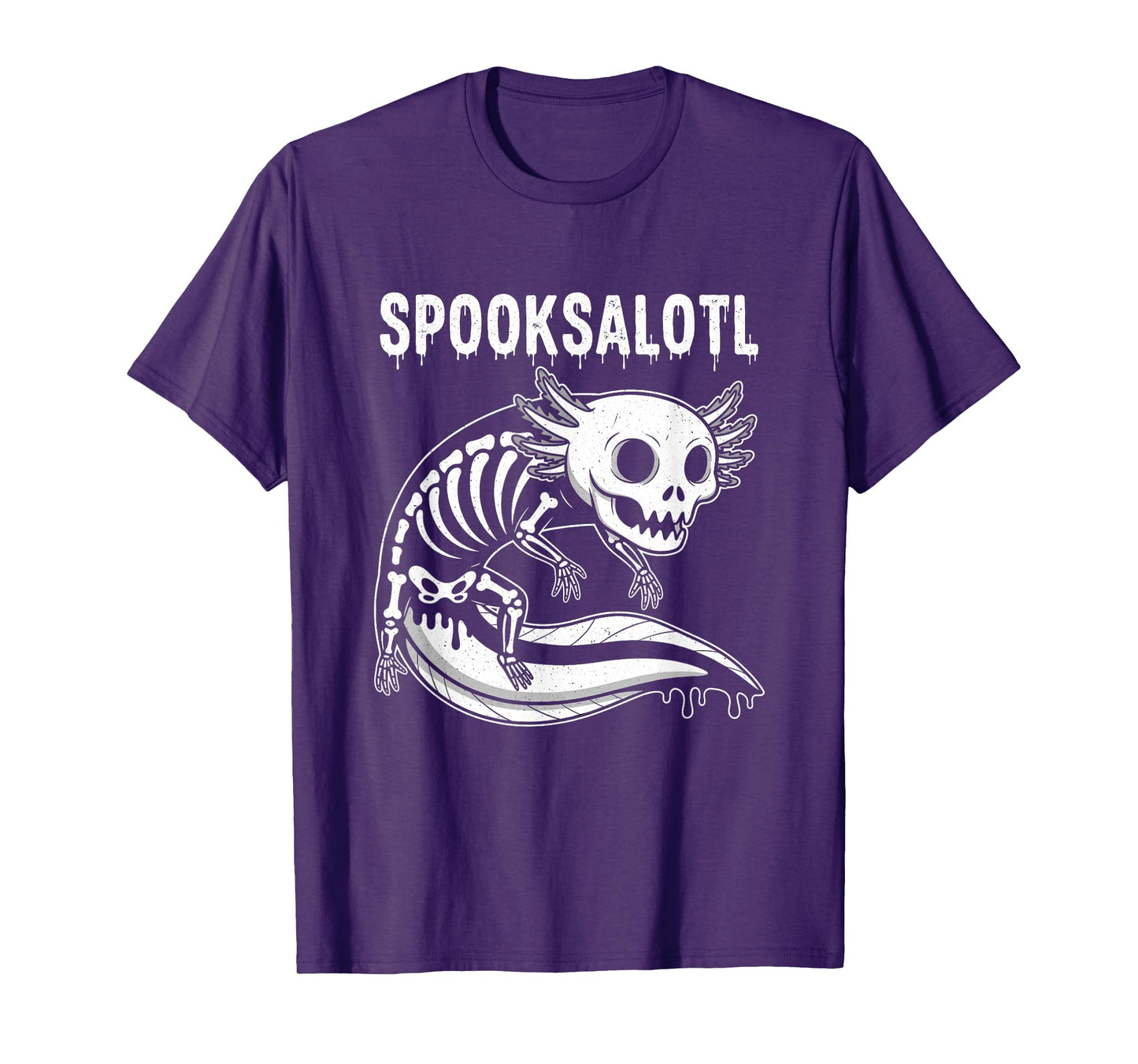 Spooksalotl White Skeleton T-Shirt