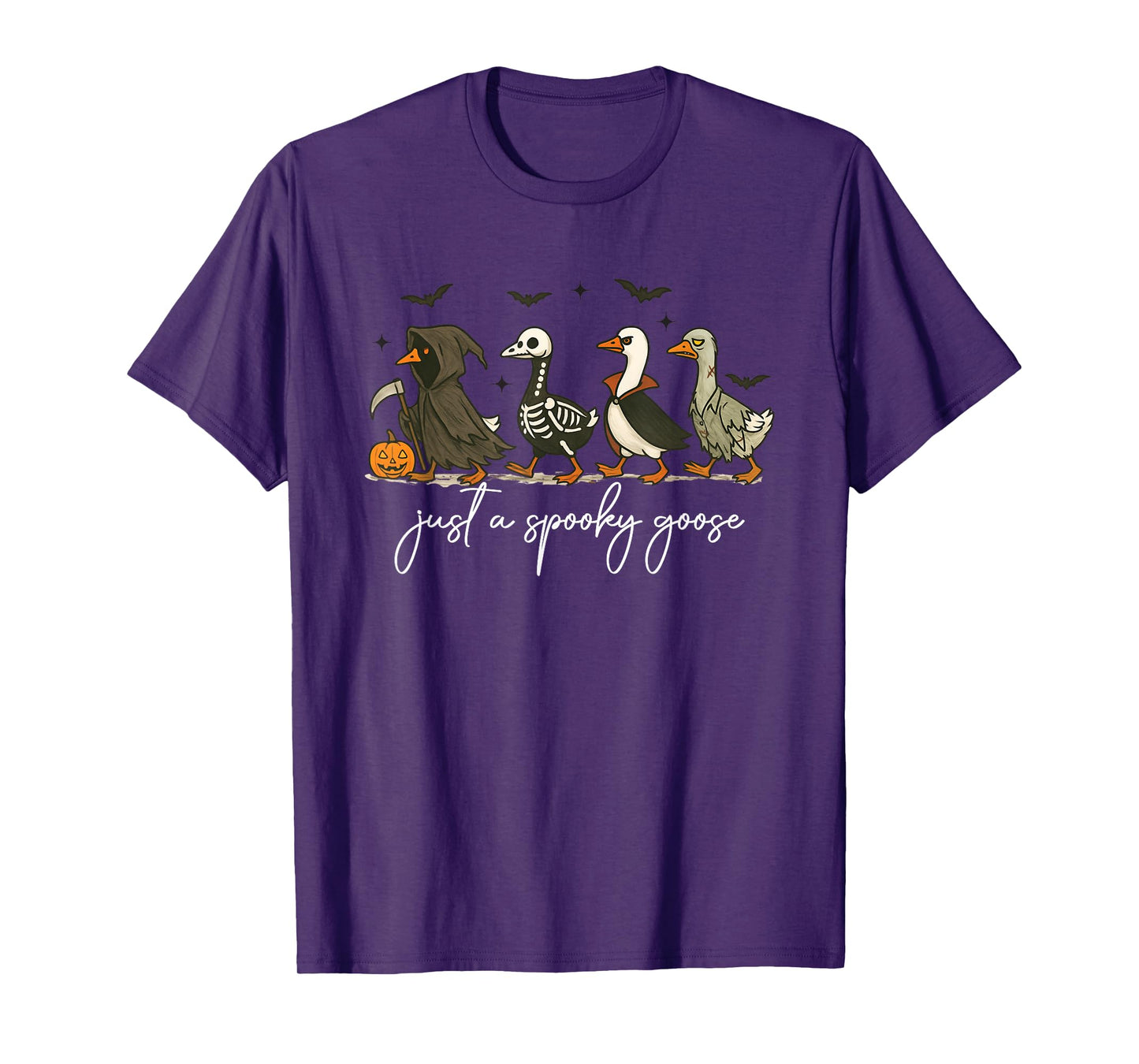 Just A Spooky Goose Halloween Silly Goose Funny Halloween T-Shirt