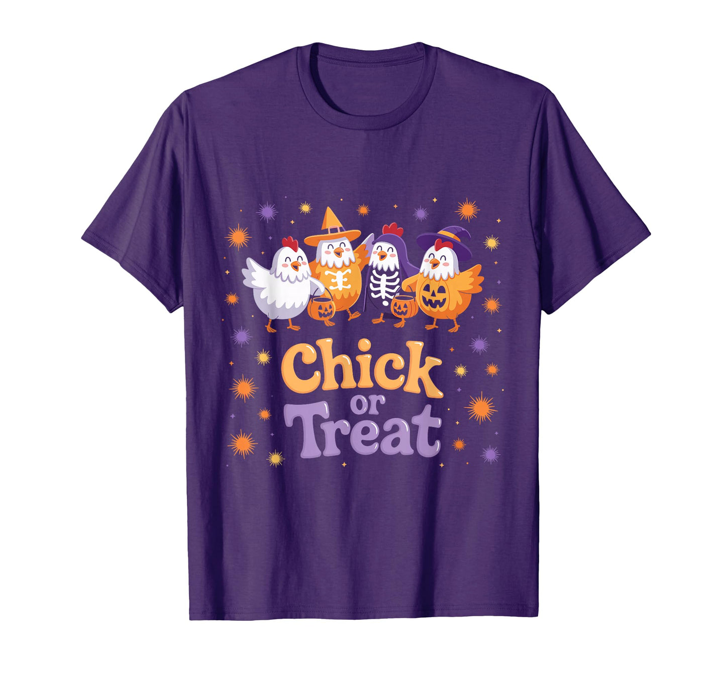 Chick or Treat Funny Chicken Halloween Design T-Shirt