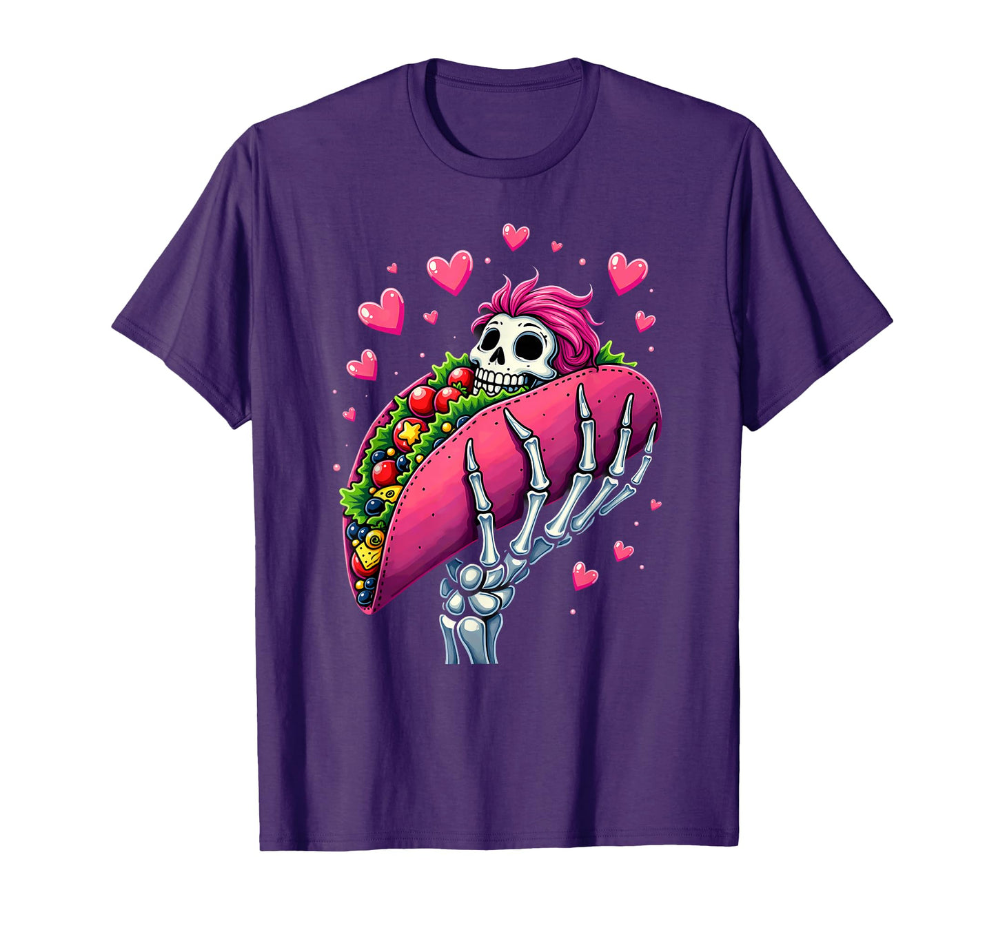 Creepy Skeleton Hand Holding A Taco Halloween T-Shirt