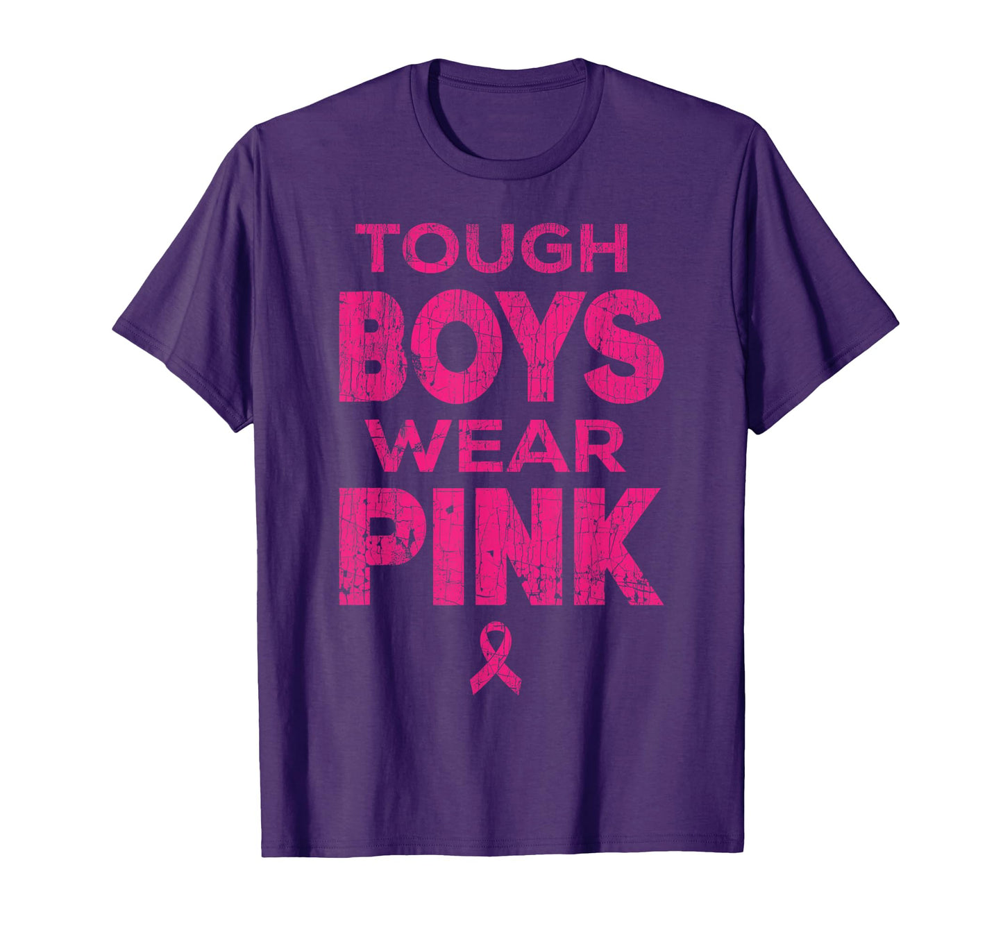 Tough Guys Wear Pink Breast Cancer Awareness Shirts Men Boys T-Shirt