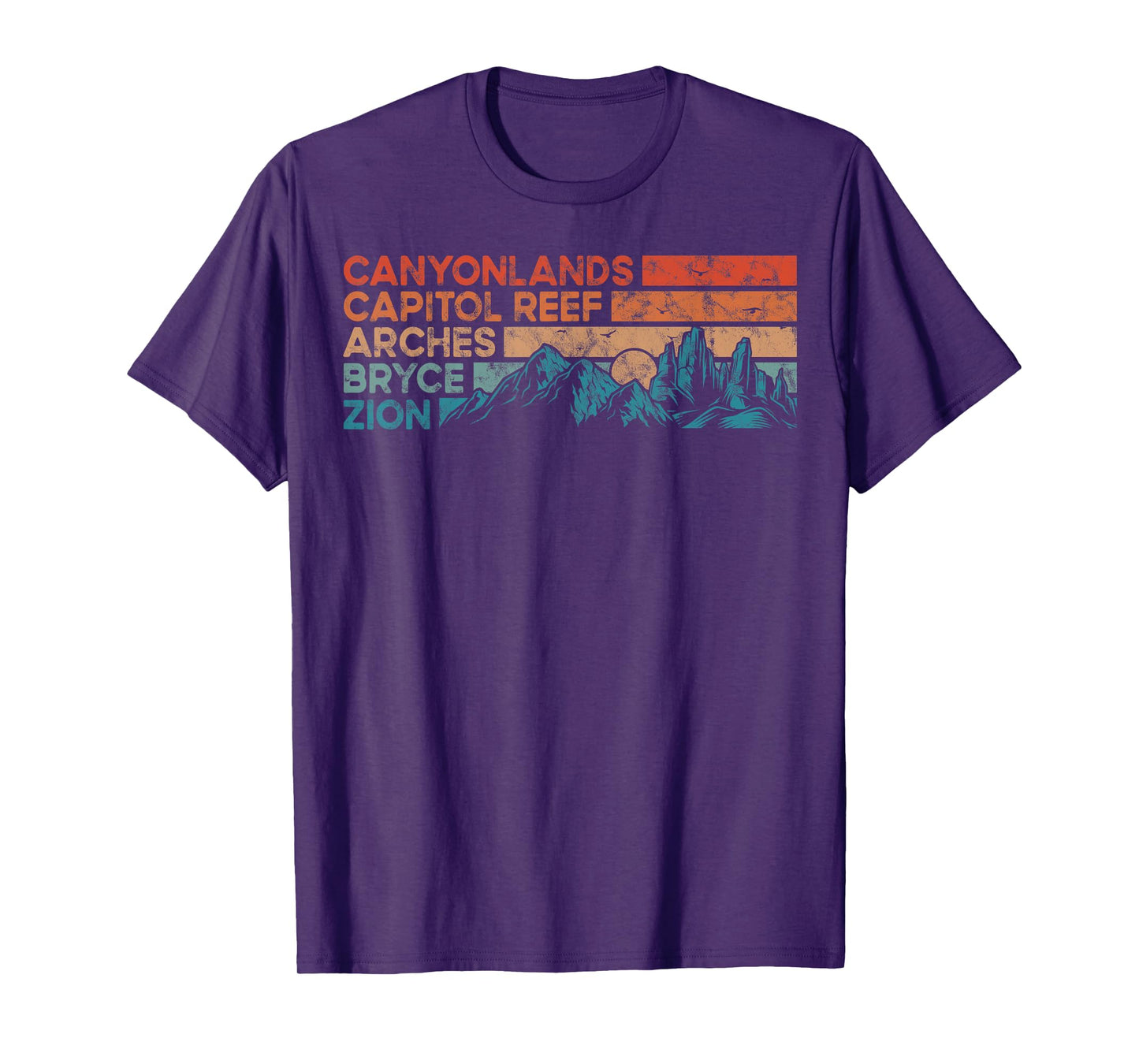 Vintage utah national parks Moab utah mighty five souvenir T-Shirt
