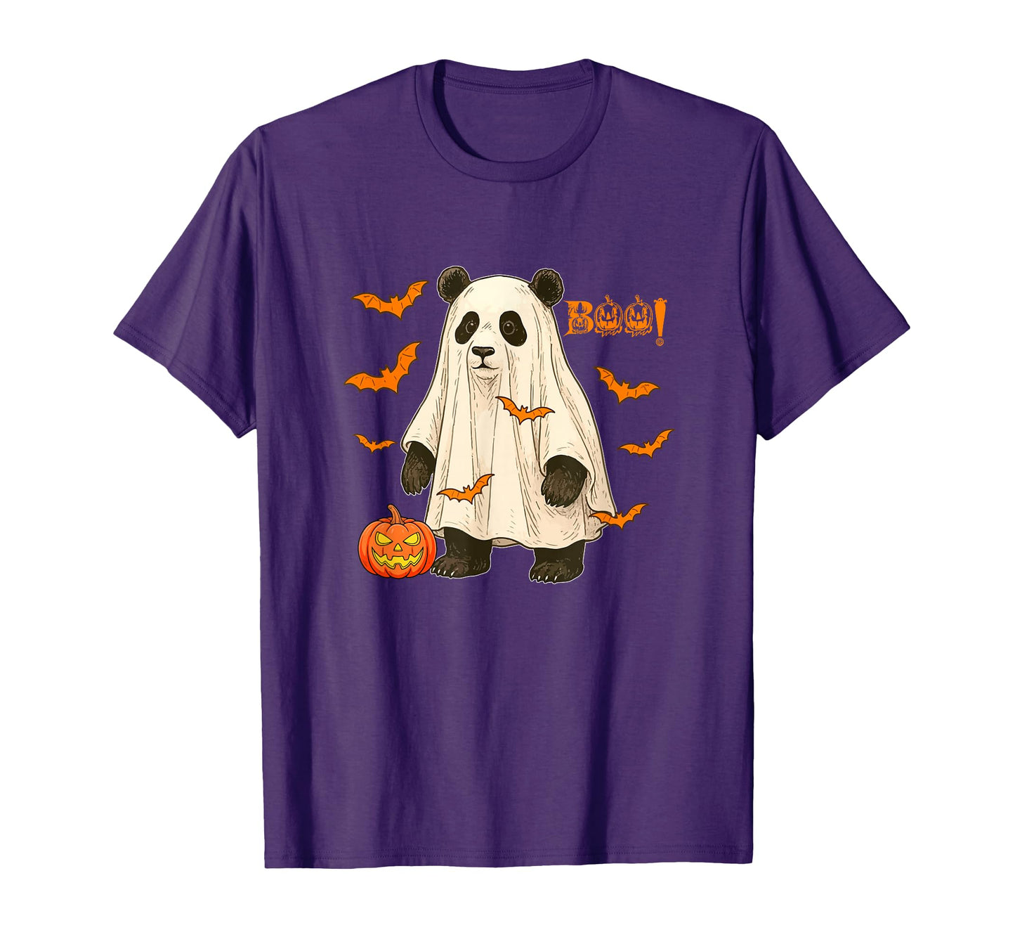 Boo Halloween Panda Cosplay Ghost Costume Animal Lover T-Shirt