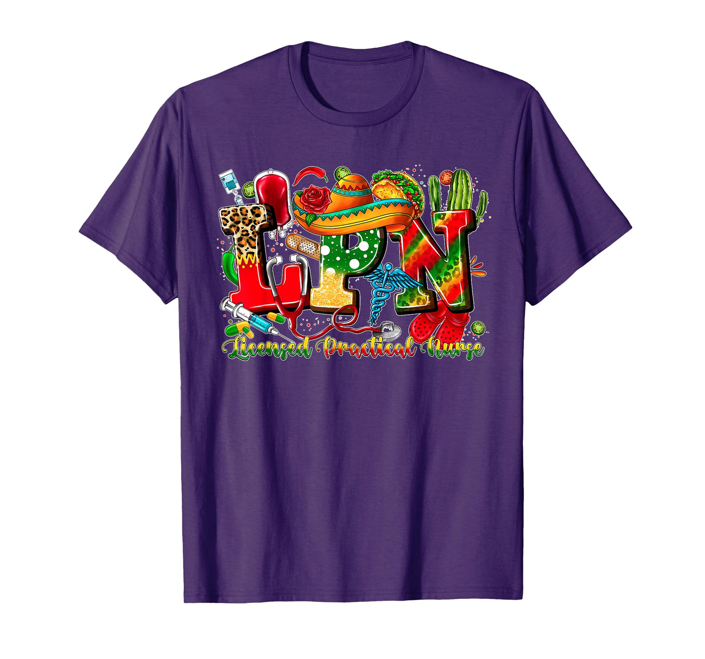 LPN Licensed Practical Nurse Cinco de Mayo Mexican Nursing T-Shirt