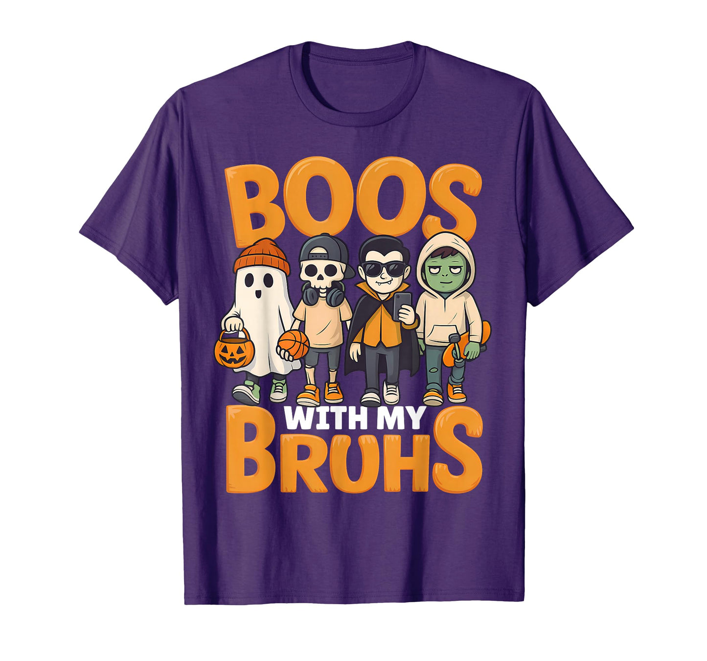 Boos with My Bruhs Funny Halloween Group Costume Party T-Shirt