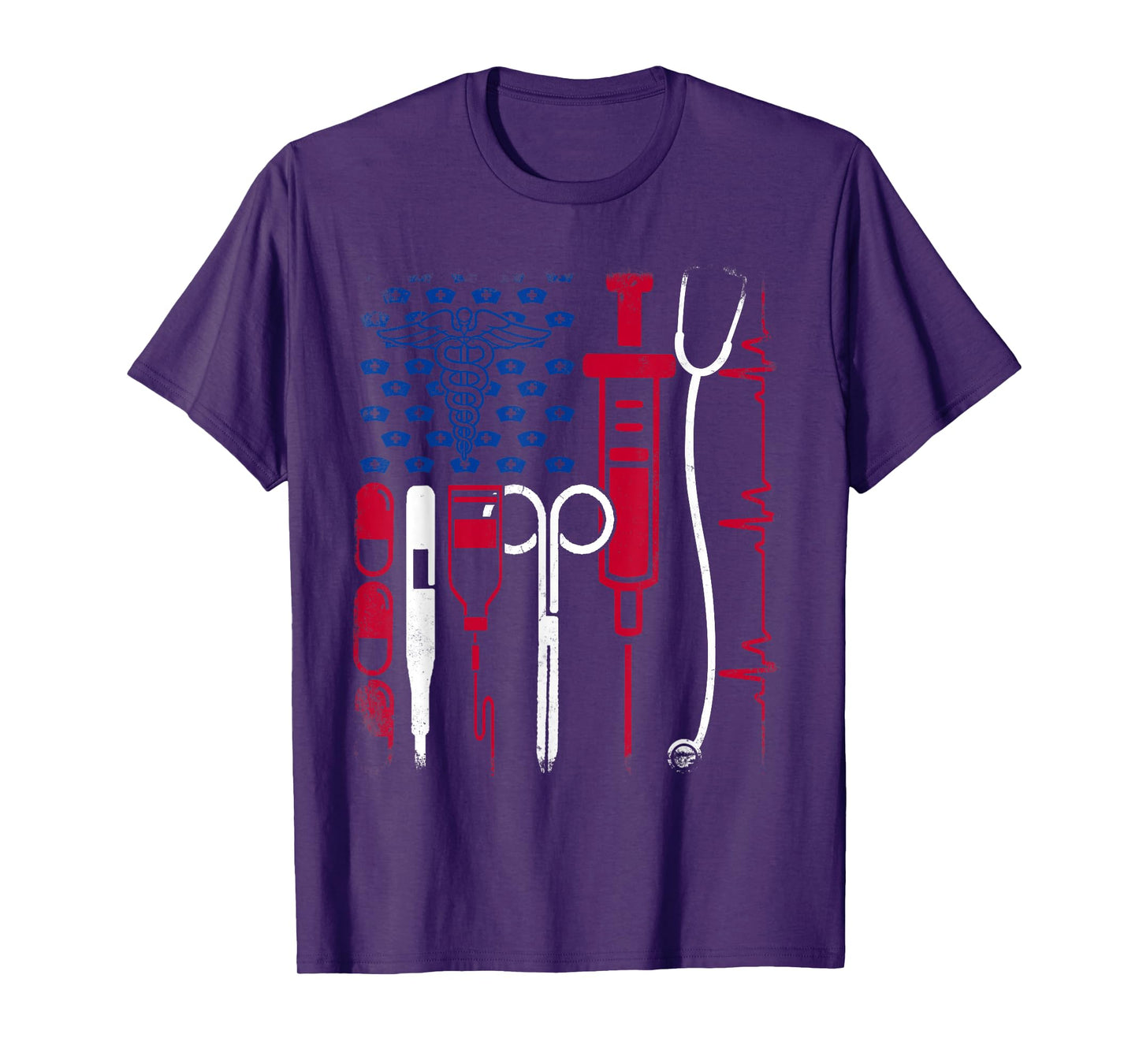 Nurse Tool American Flag Pride 4th Of July Proud Nurse T-Shirt