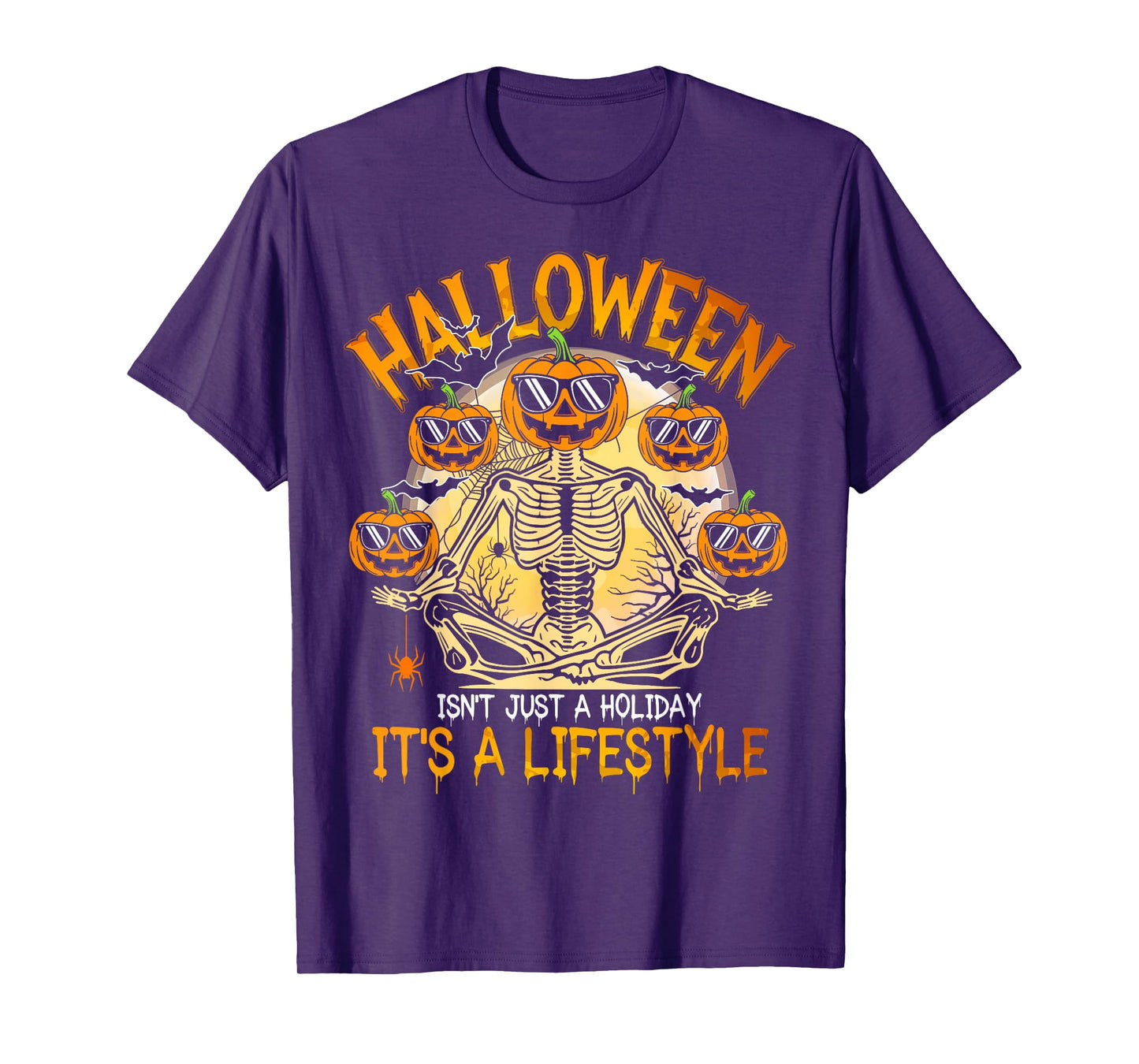 Halloween Skeleton Pumpkin Lifestyle Present T-Shirt