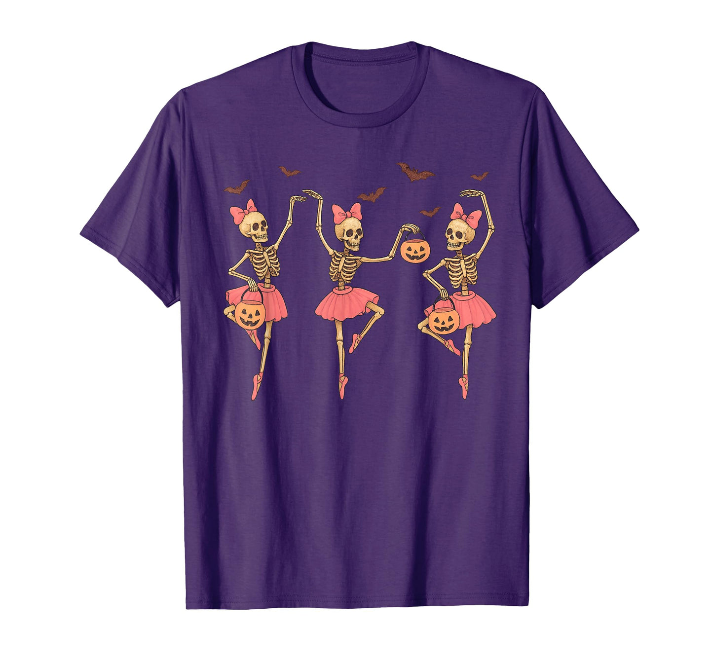 Skeleton Ballerina Halloween Women - Cute Dance Tutu Girls T-Shirt
