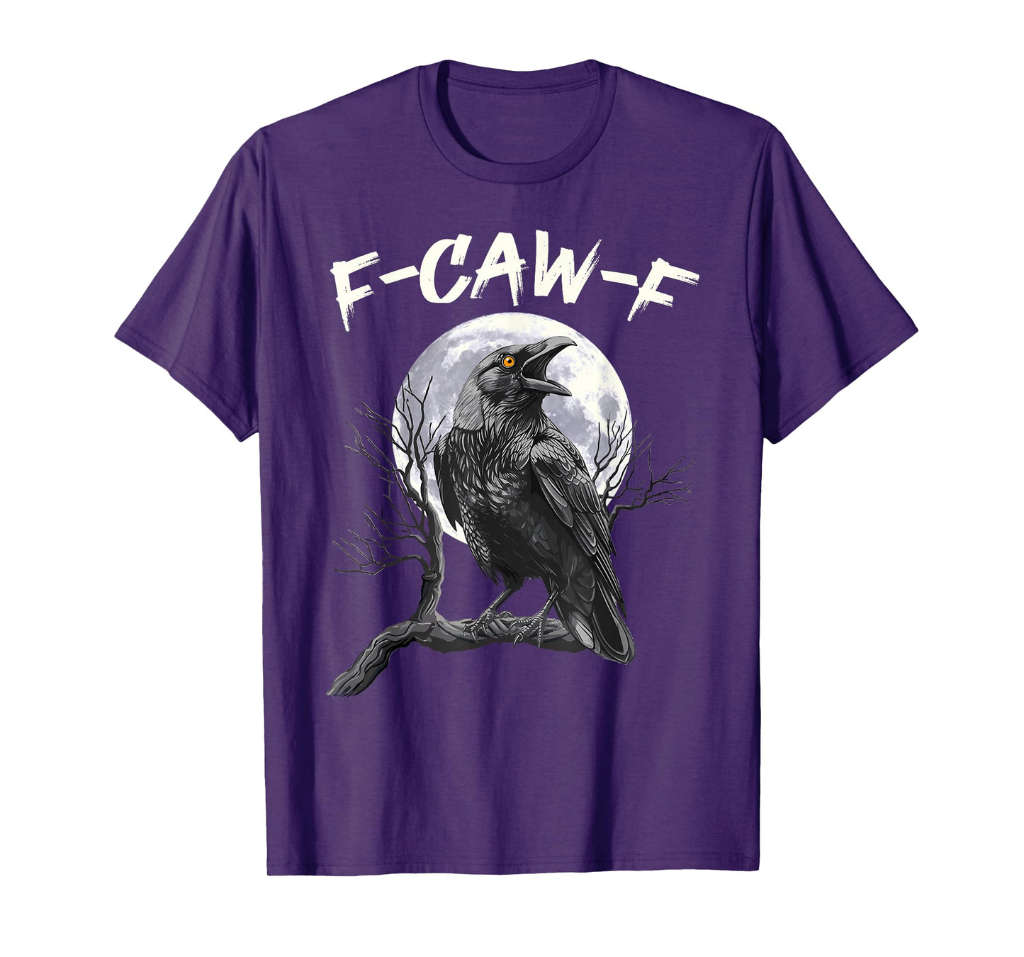 Black Crow, F-Caw-F Funny Black Bird Moon Gothic T-Shirt