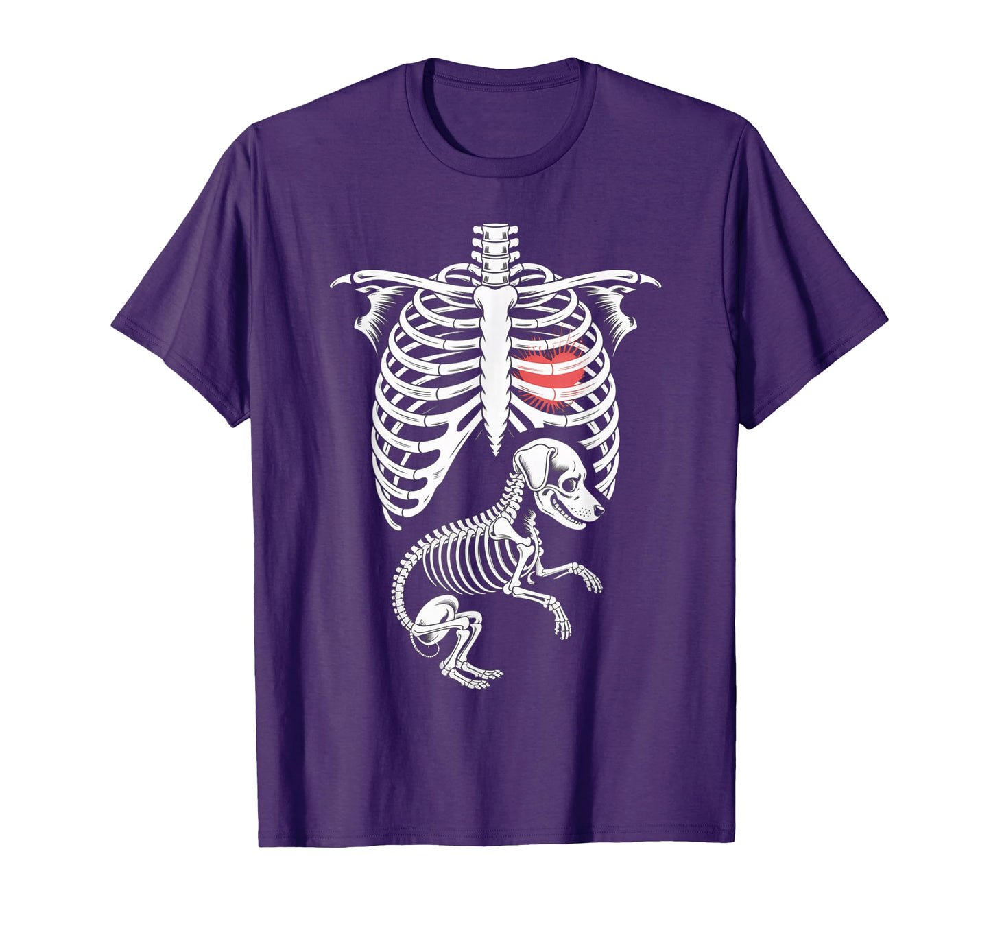 Skeleton Pregnancy Announcement German Shepherd Halloween T-Shirt