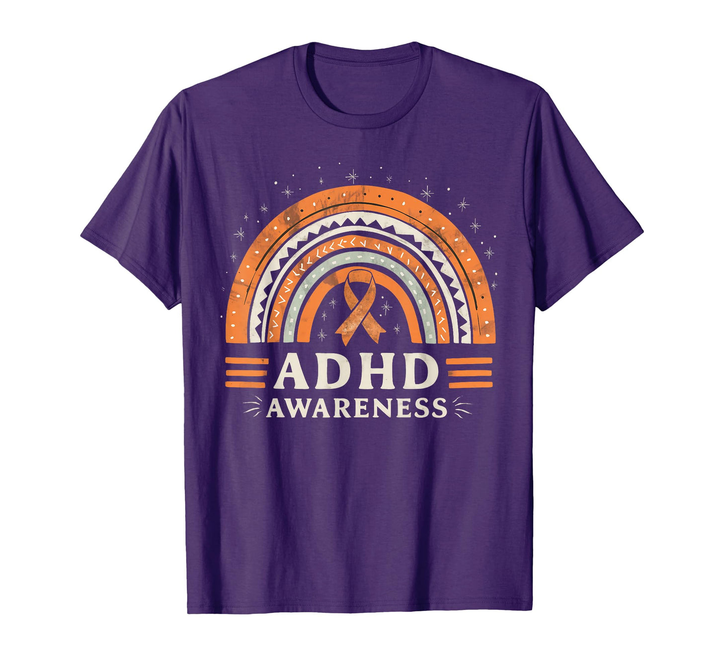 Orange Leopard Rainbow for ADHD Neurodiversity Awareness T-Shirt