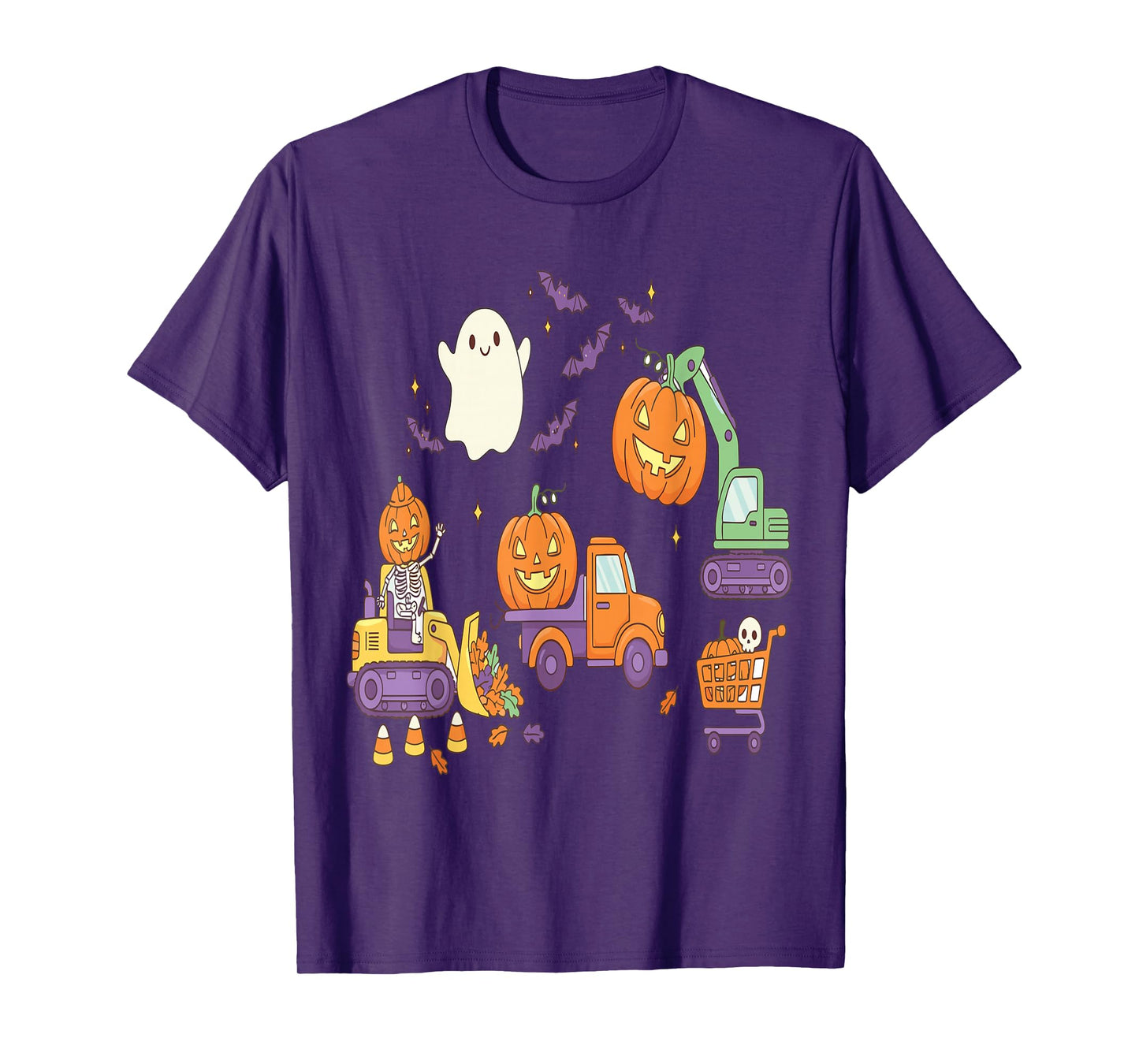 Scary Construction Trucks Halloween Costume for Toddlers Boy T-Shirt
