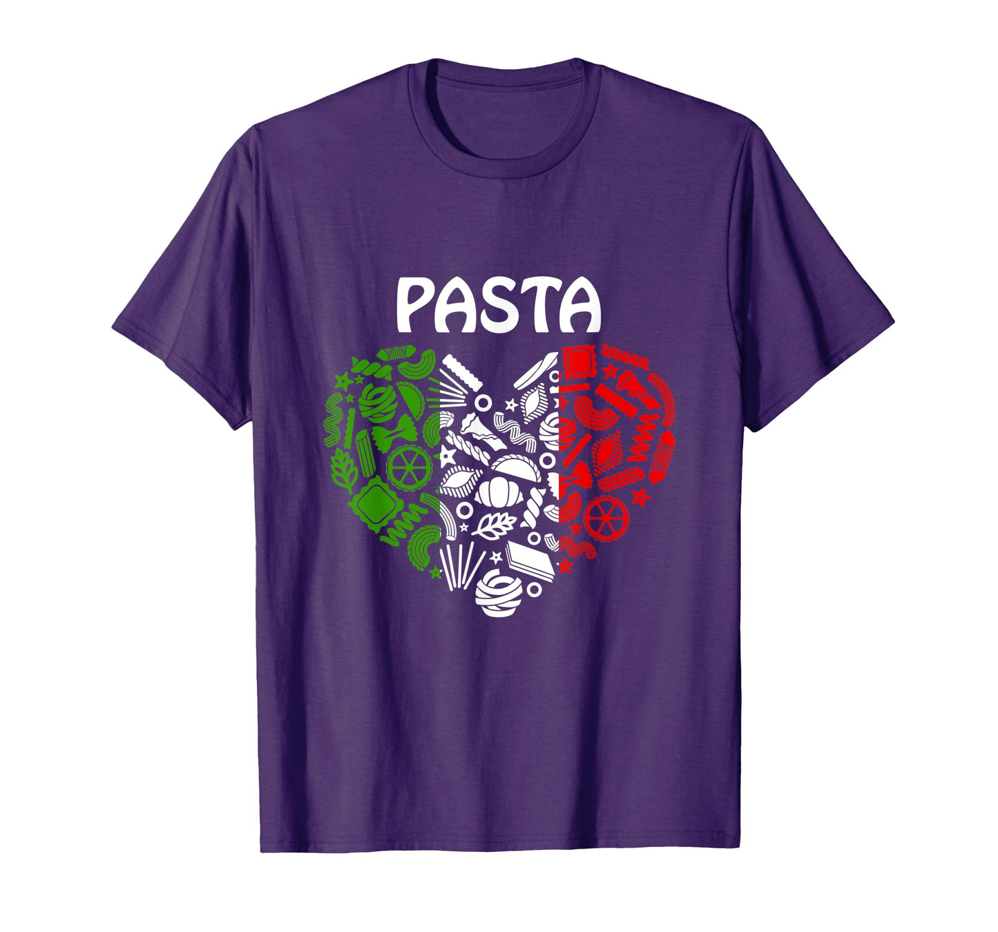 Pasta Italian Flag Colors Pasta Lover Italy Origin Pasta T-Shirt